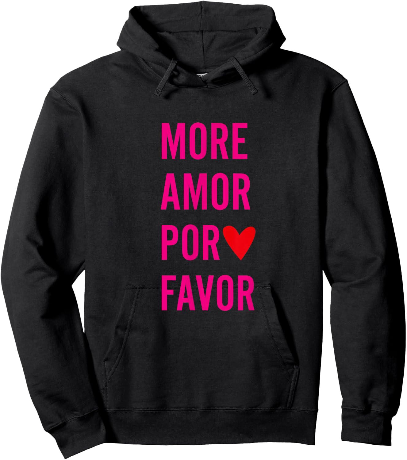 Zitat - More Amor Por Favor, rosa Hoodie - Hoodie | Black