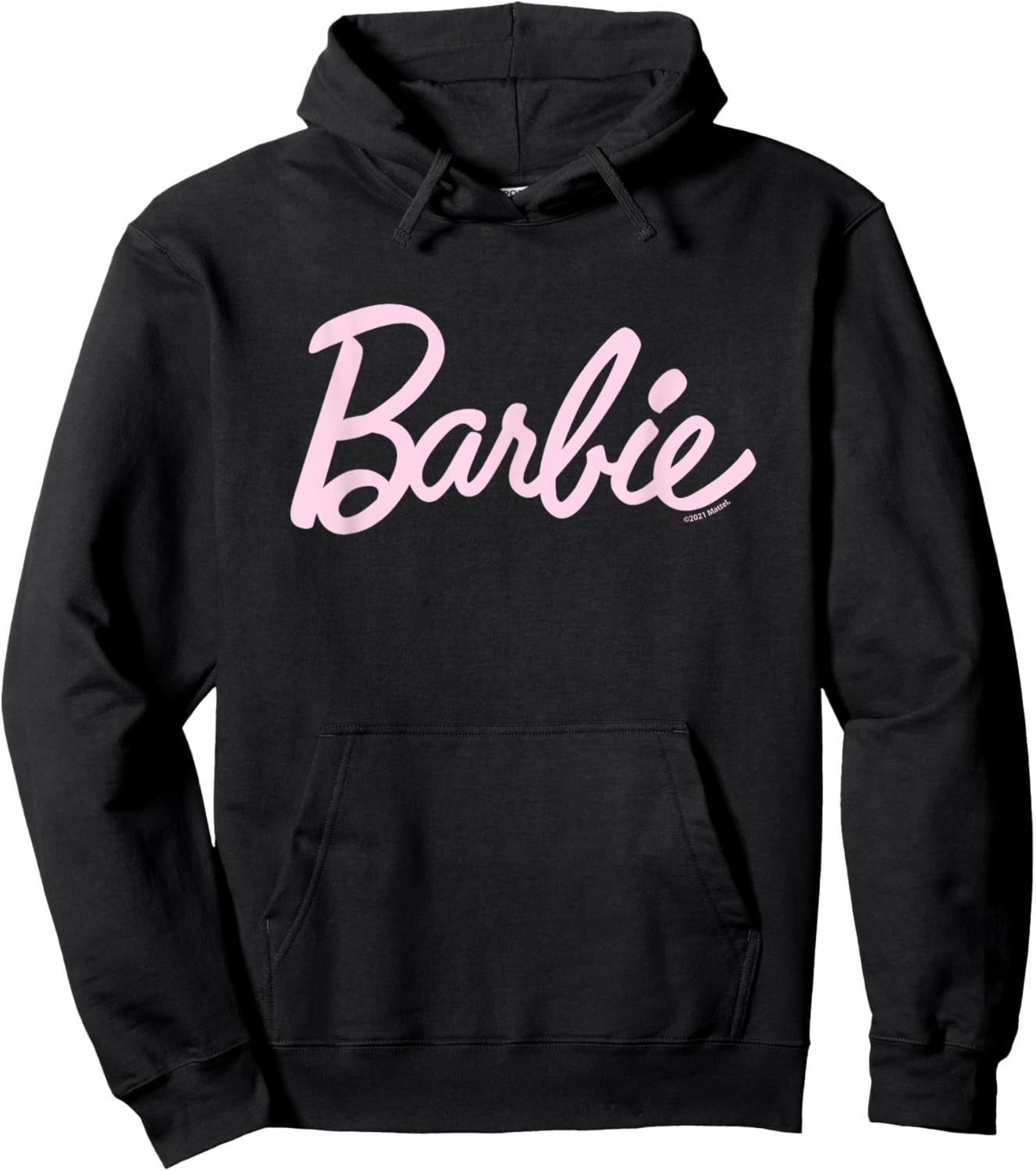 Barbie - Light Pink Barbie Logo , gray Hoodie - Hoodie | Black