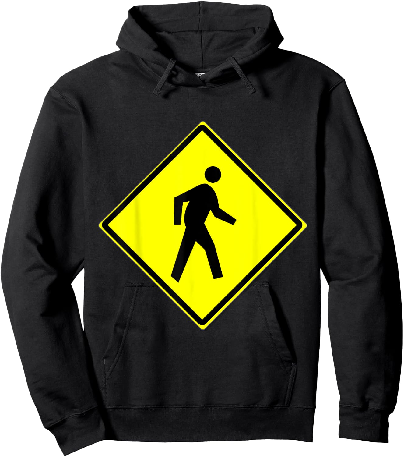 Pedestrian Crossing Sign Simple Halloween Costume Hoodie - Hoodie | Black