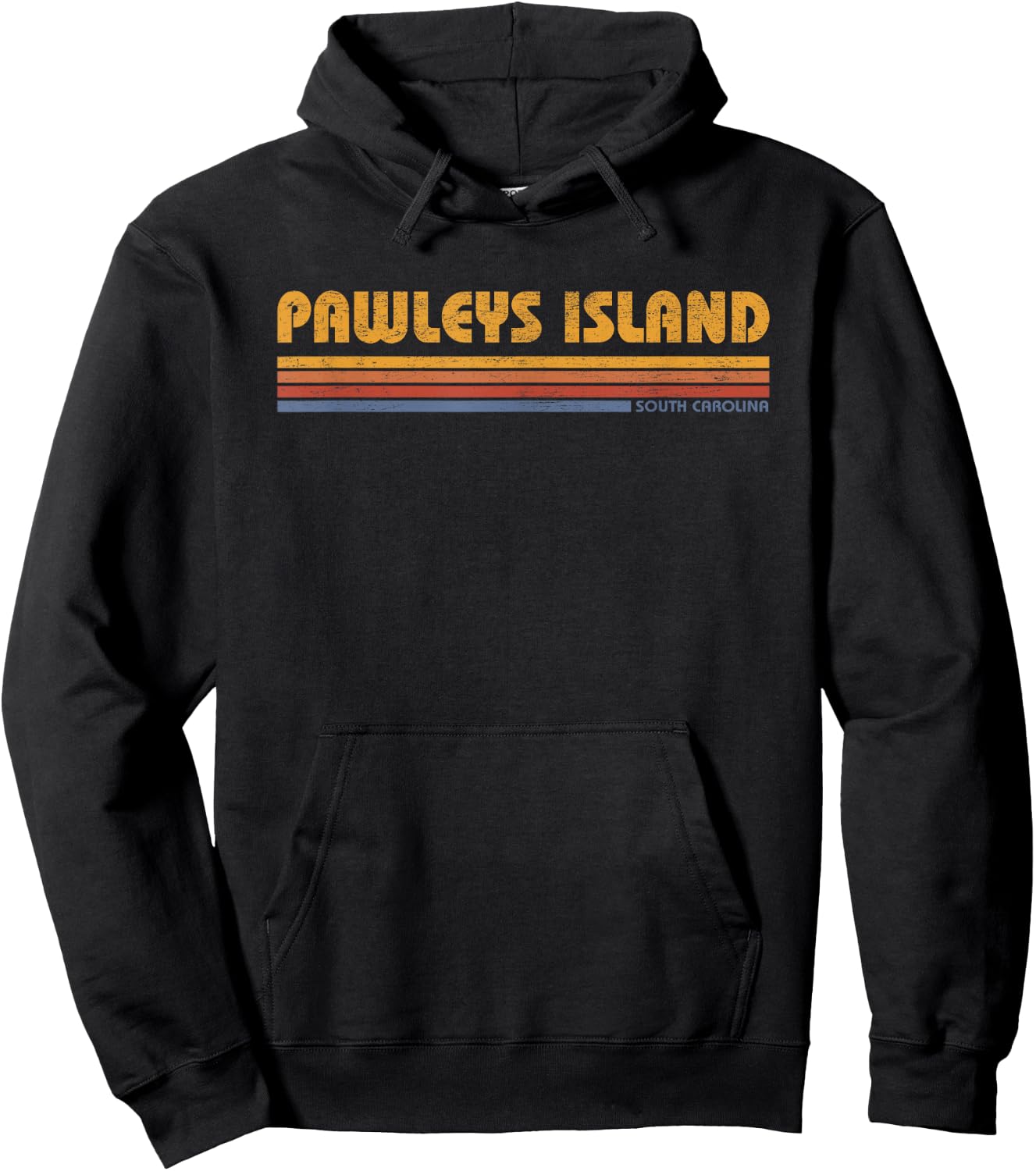 Pawleys Island South Carolina Vintage Throwback Souvenir Hoodie - Hoodie | Black