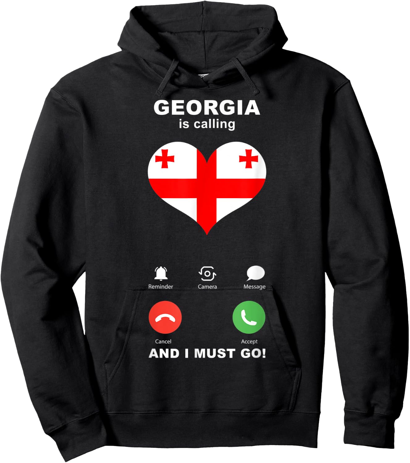 Georgien-Flagge, Souvenir, Georgien ruft Hoodie - Hoodie | Black