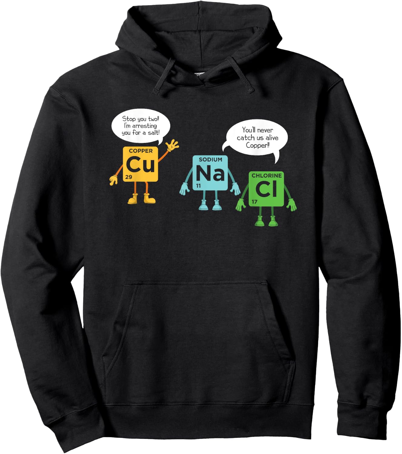 Science Chemistry Periodic Table Funny Scientist Nerd Geeks Hoodie - Hoodie | Black