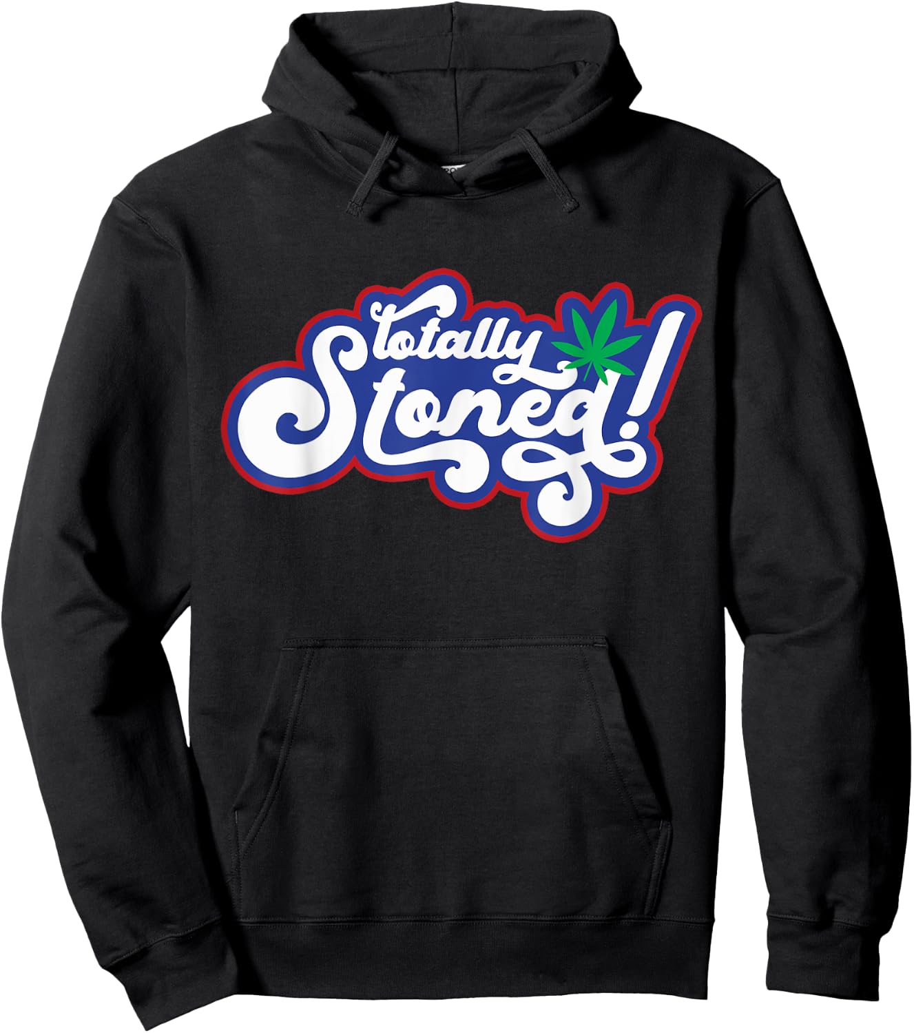 Retro Totally Stoned 420 Weed Marijuana , black, S Hoodie - Hoodie | Black