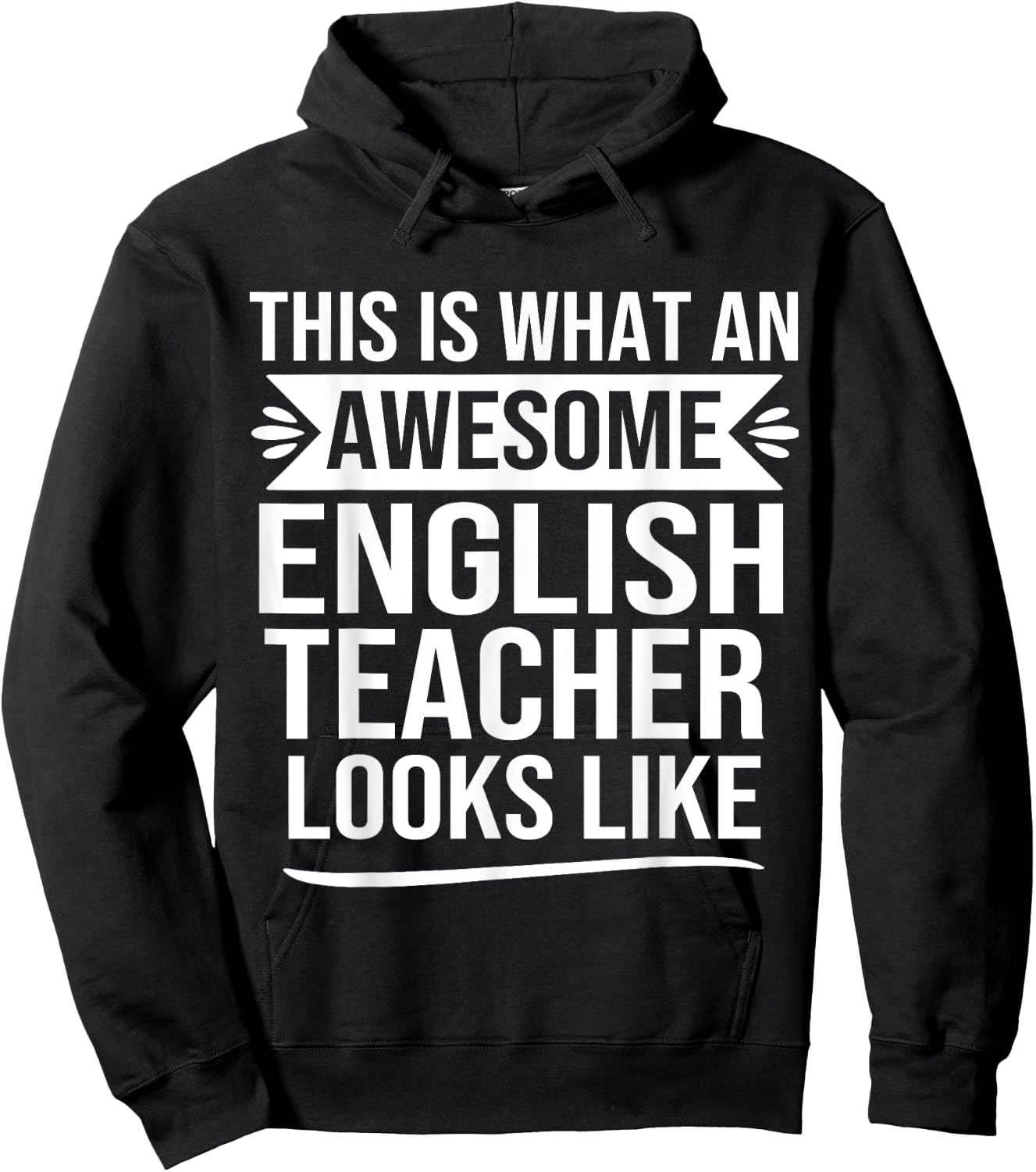 Funny English Teacher Quote Awesome English Teacher , Black, S Hoodie - Hoodie | Black