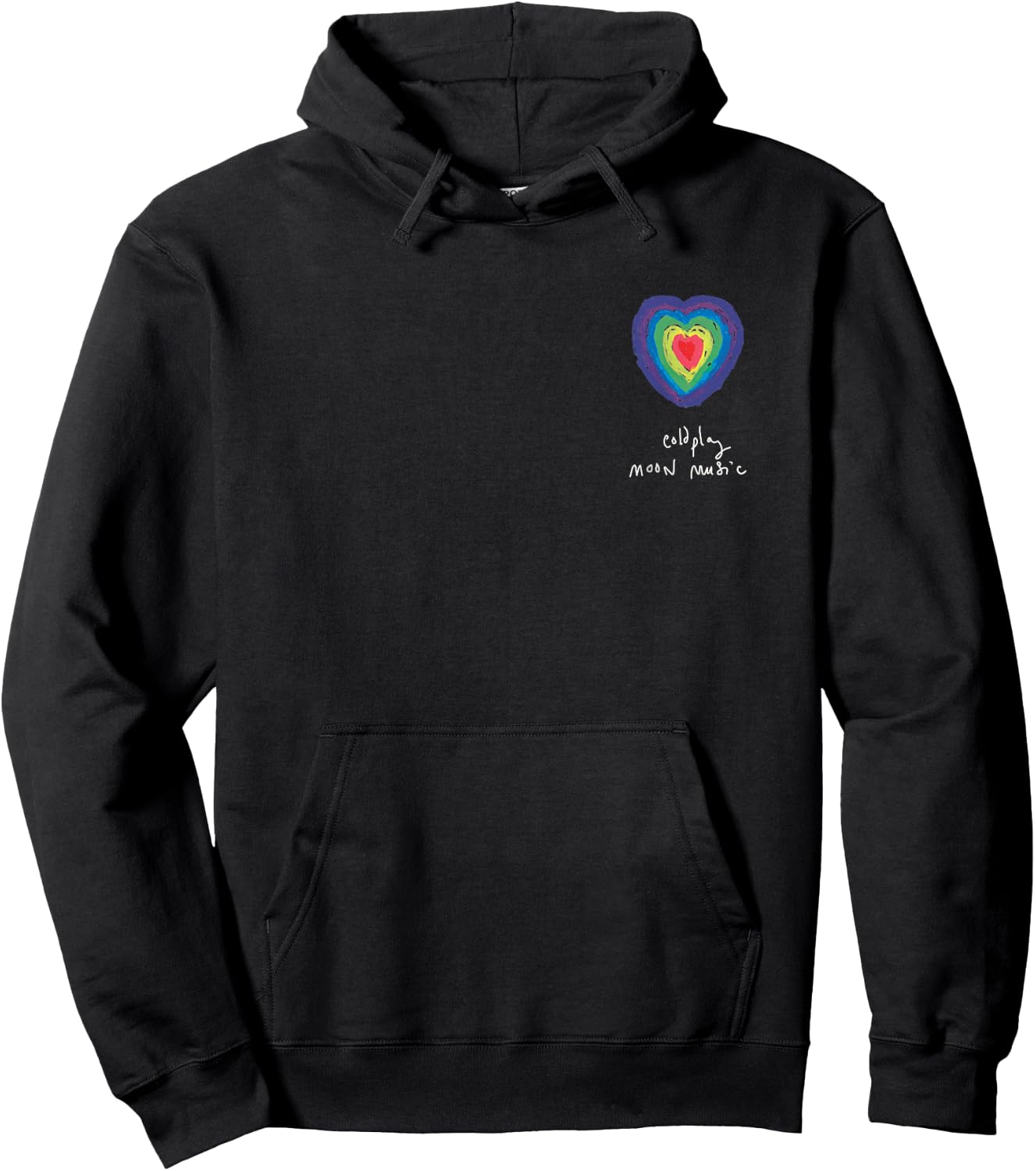 Coldplay Moon Music Heart Amazon Exclusive , Black, S Hoodie - Hoodie | Black