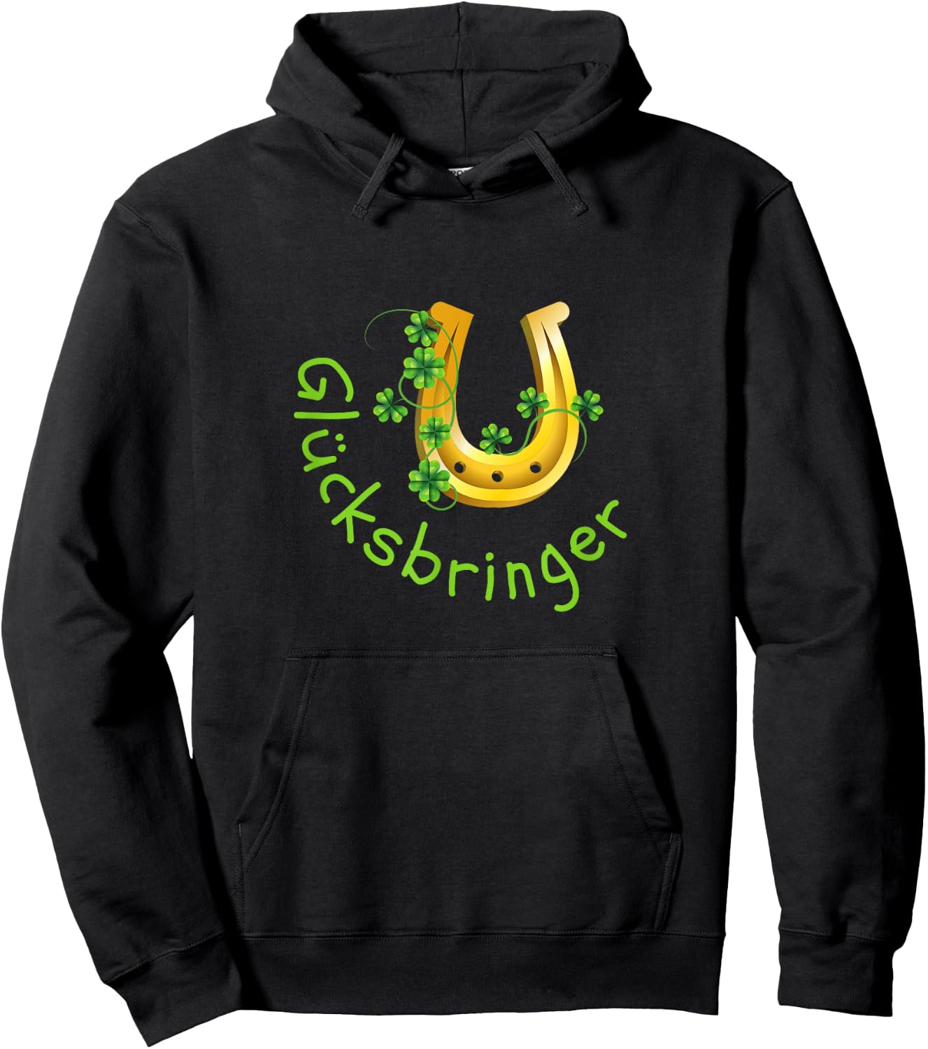 Lucky Charm Pig Clover for Friends Good Luck , black Hoodie - Hoodie | Black