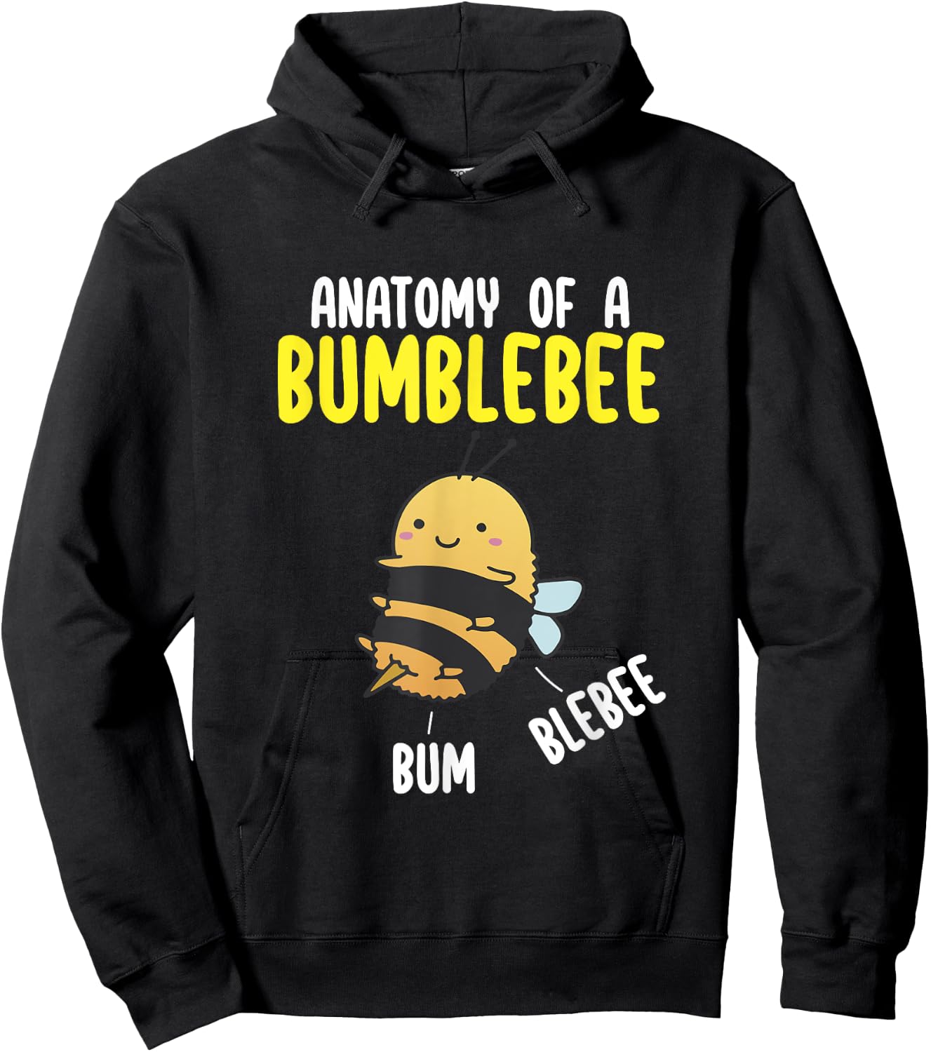 Kawaii Bumblebee Lover Anatomy of a Bumblebee Cute Beekeeper Hoodie - Hoodie | Black
