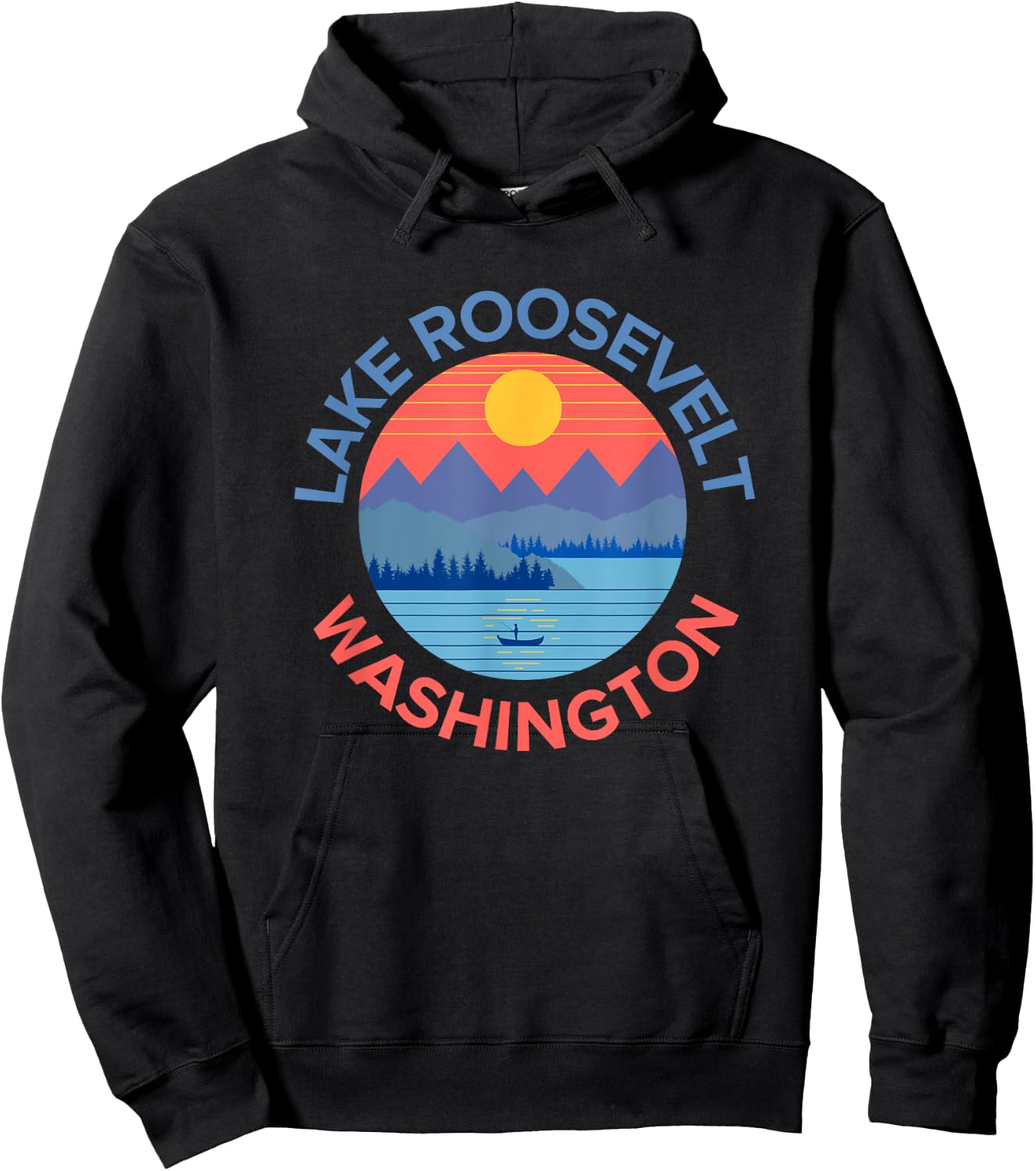Lake Roosevelt Fishing, Hiking, Camping Hoodie - Hoodie | Black