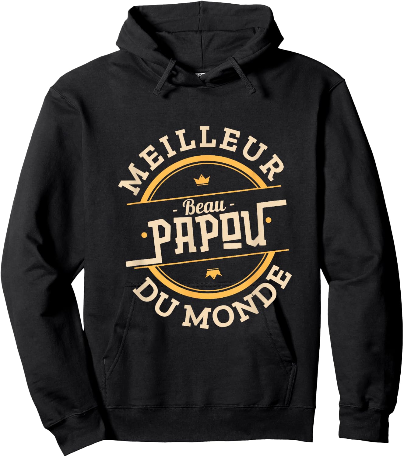 Man The best Beau-Papou in the world - Beau Papa Hoodie - Hoodie | Black