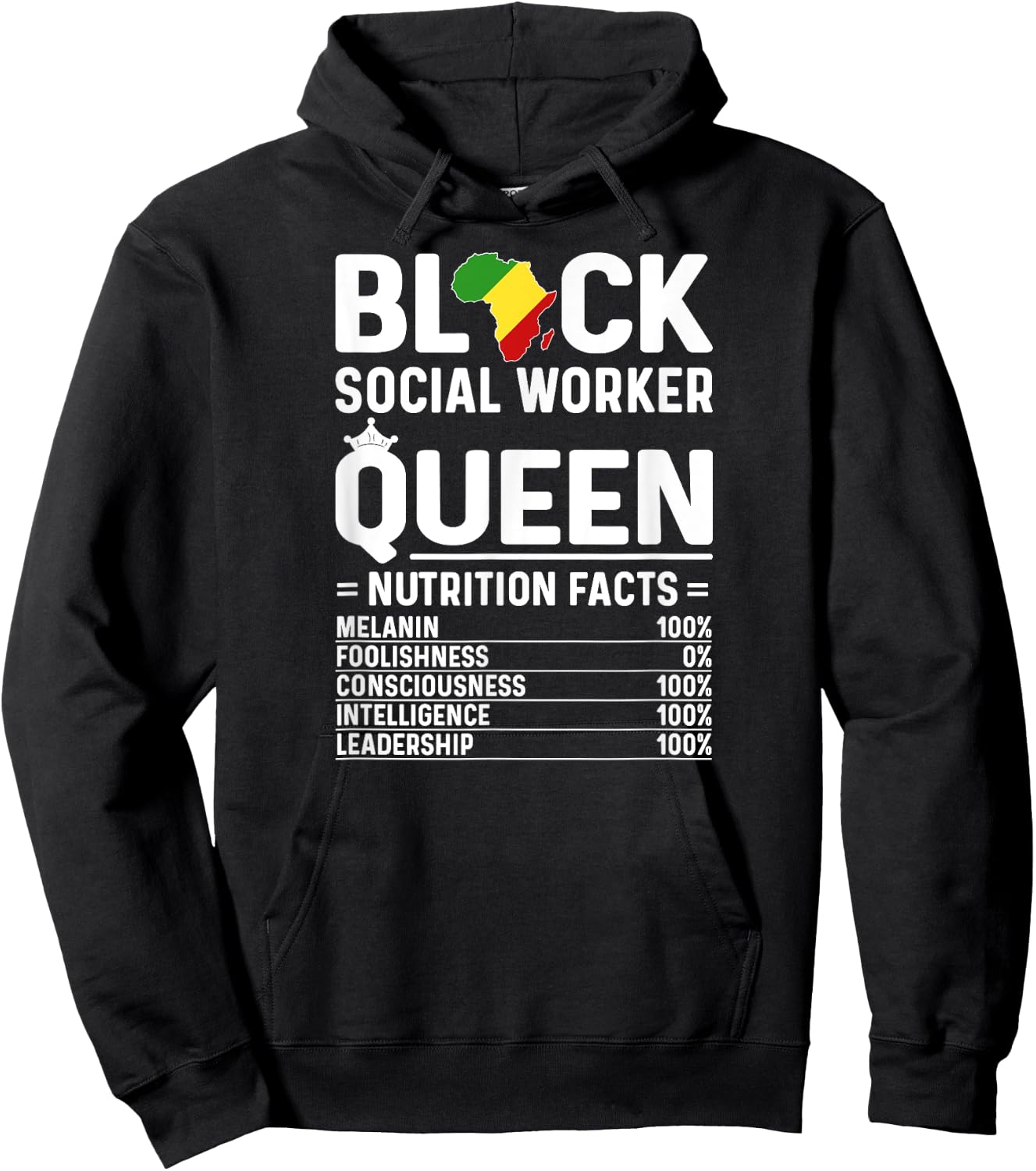 Black Social Worker Queen African American Social Workers Hoodie - Hoodie | Black
