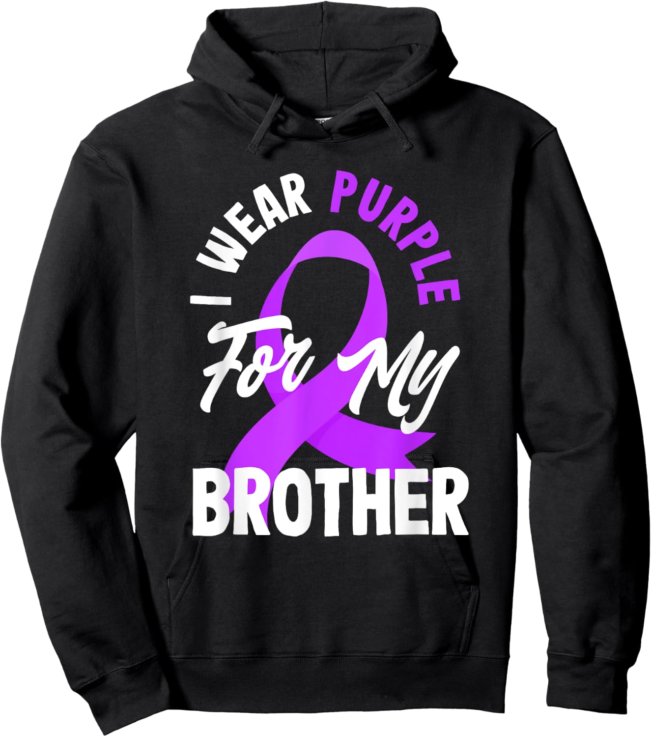 Je porte du violet pour sensibiliser mon frère à l'épilepsie Hoodie - Hoodie | Black