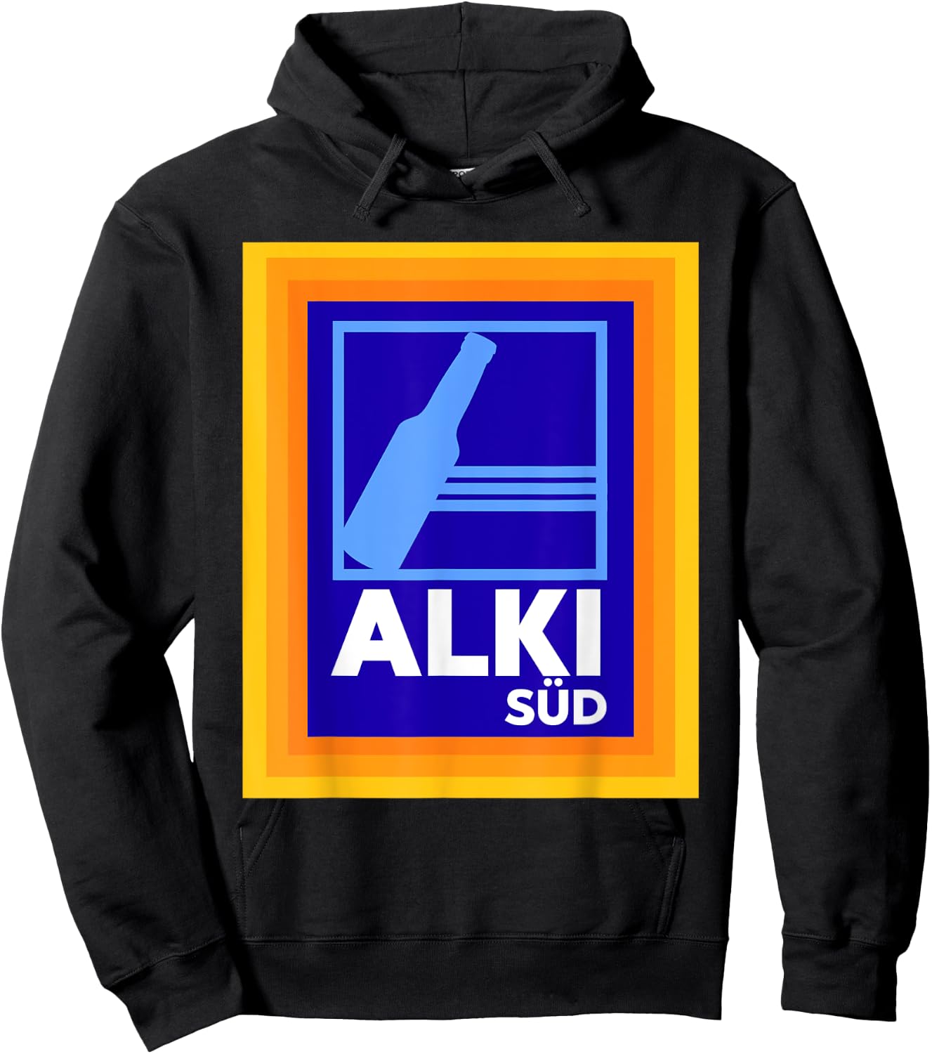 Alki Süd Parody Alcohol Drinking Party Malle Meme Hoodie - Hoodie | Black