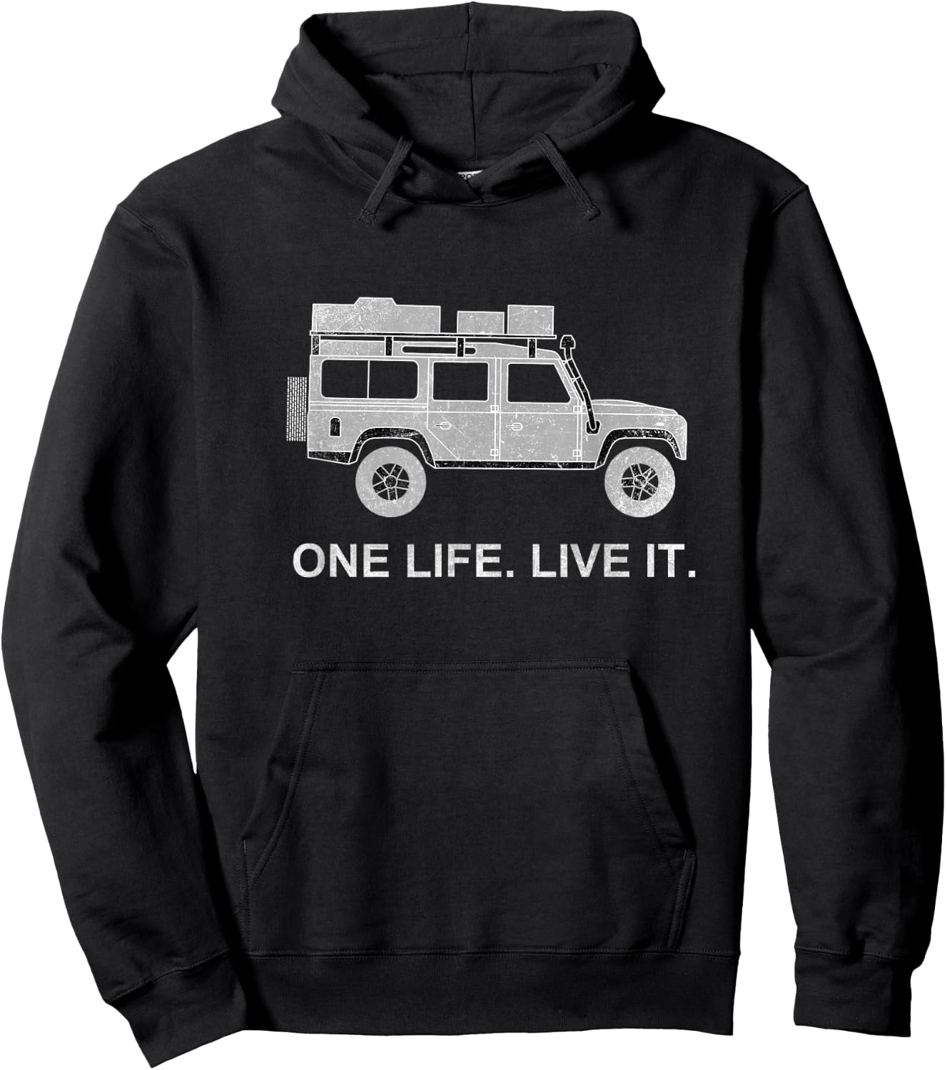 Roof Tent Defender Off-Road 4x4 Travel Vehicle Hoodie - Hoodie | Black