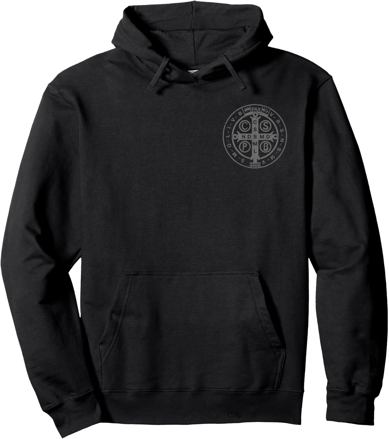 Religiöse katholische St. Benedikt-Medaille | Christlich Hoodie - Hoodie | Black