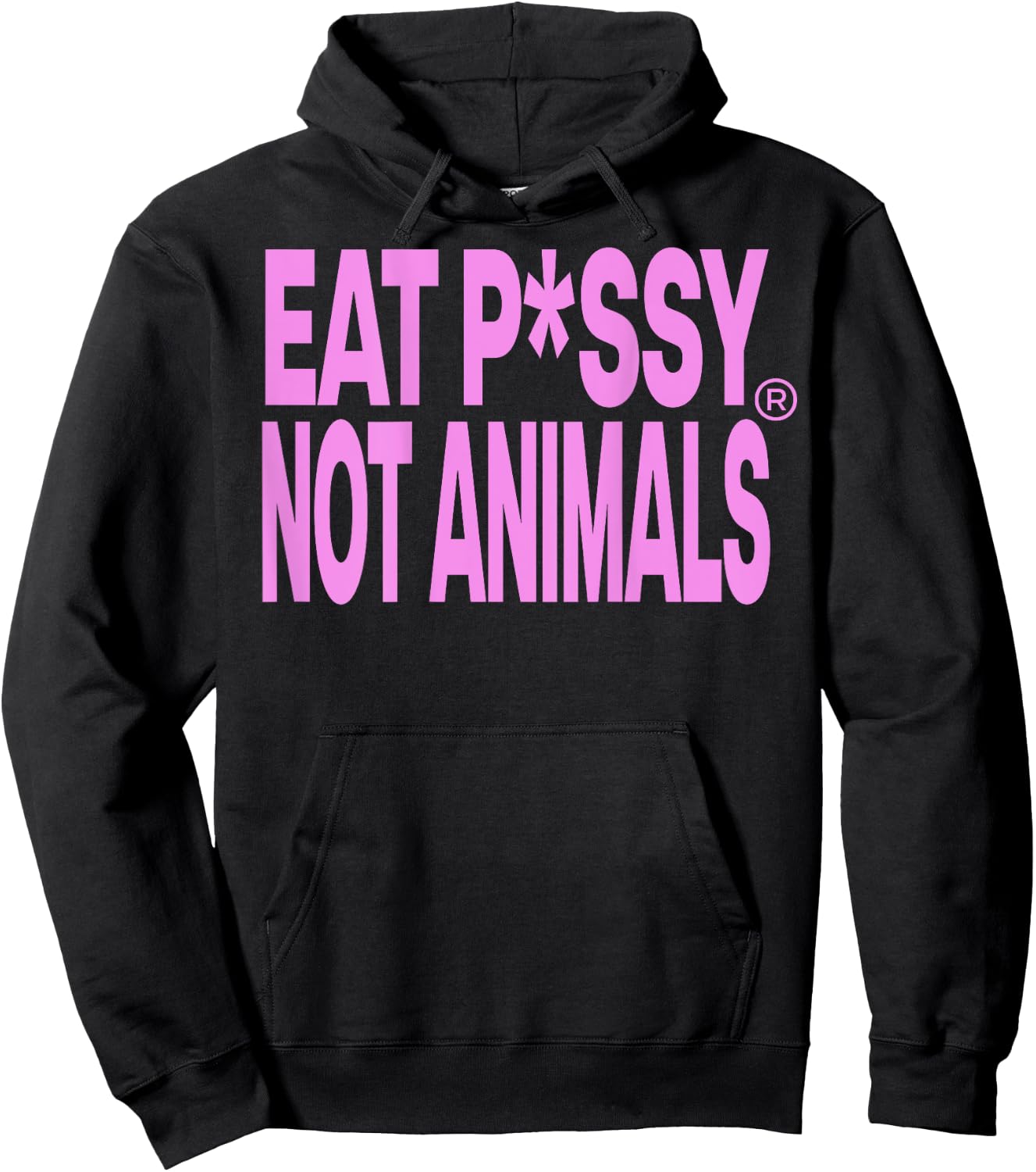 Eat PSSY NOT ANIMALS X ITS Vegan Pussy Censored - Backprint , White Hoodie - Hoodie | Black