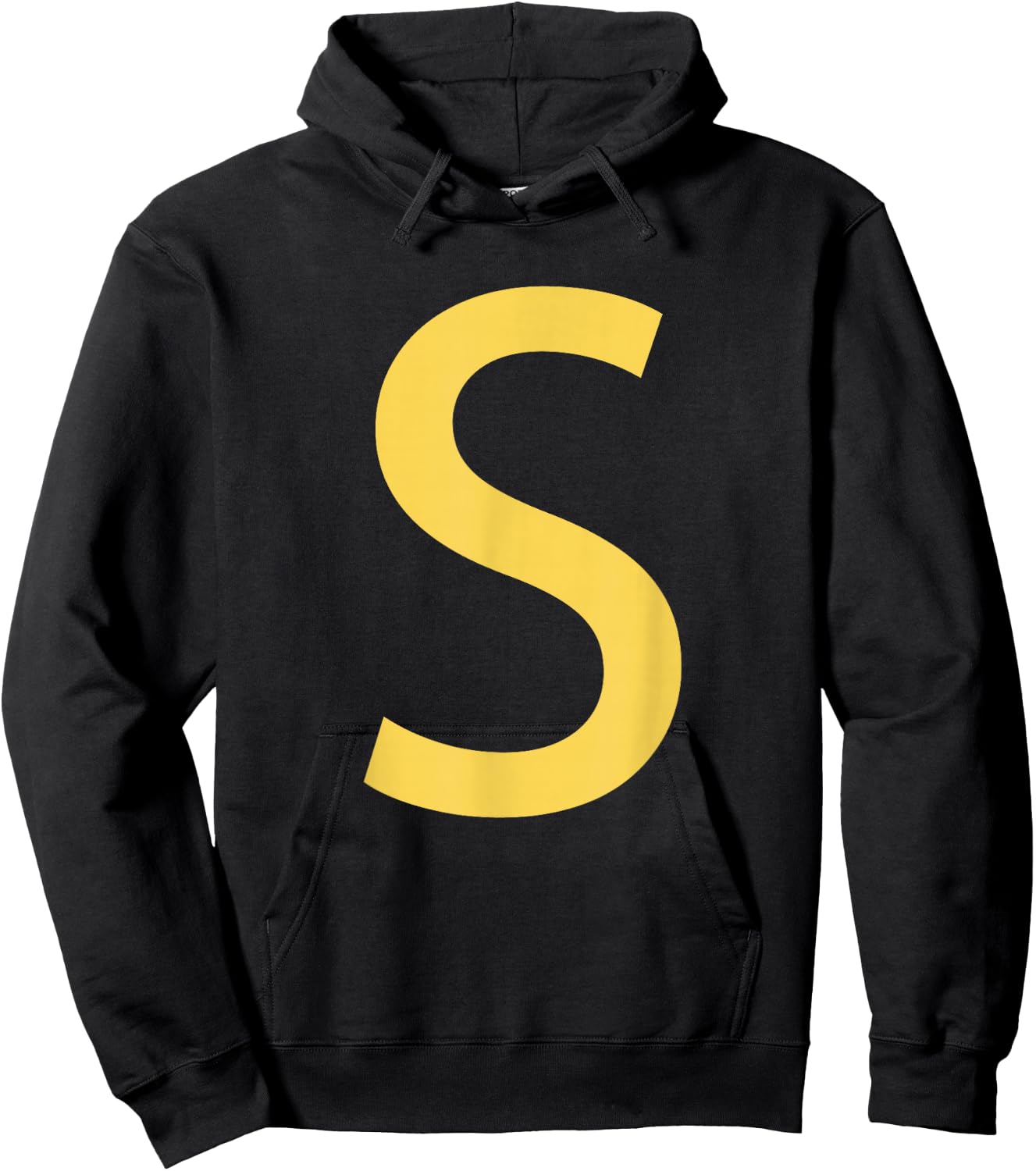 Letter S Chipmunk Color Matching Costume Hoodie - Hoodie | Black