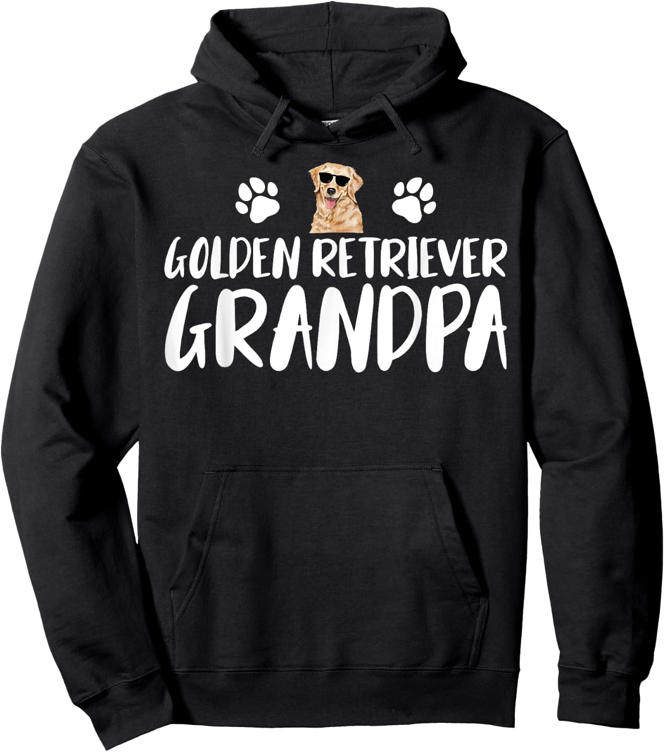 Golden Retriever Grandpa Funny Golden Retriever Dog Lover Hoodie - Hoodie | Black