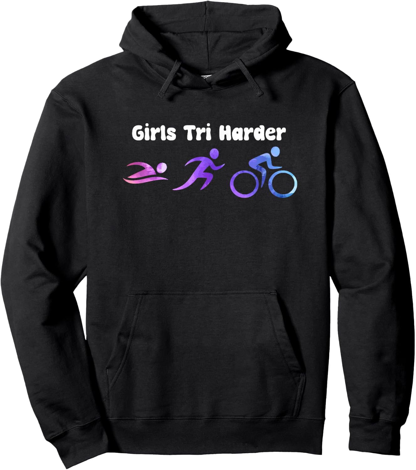 Triathlon Women's Triathlete Swimming Running Cycling Hoodie - Hoodie | Black