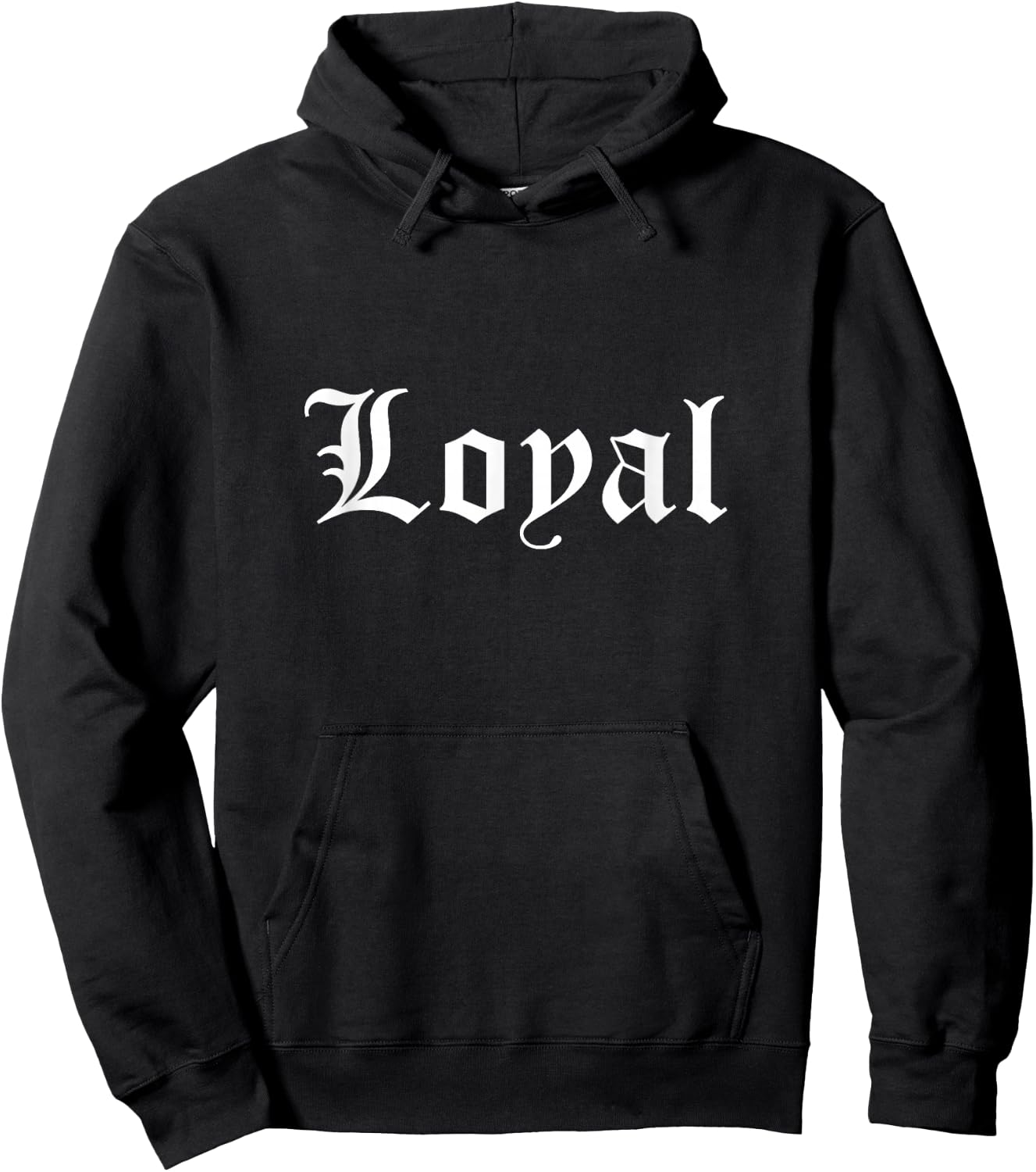 Loyal with Lettering, Loyal Tattoo Font , black Hoodie - Hoodie | Black