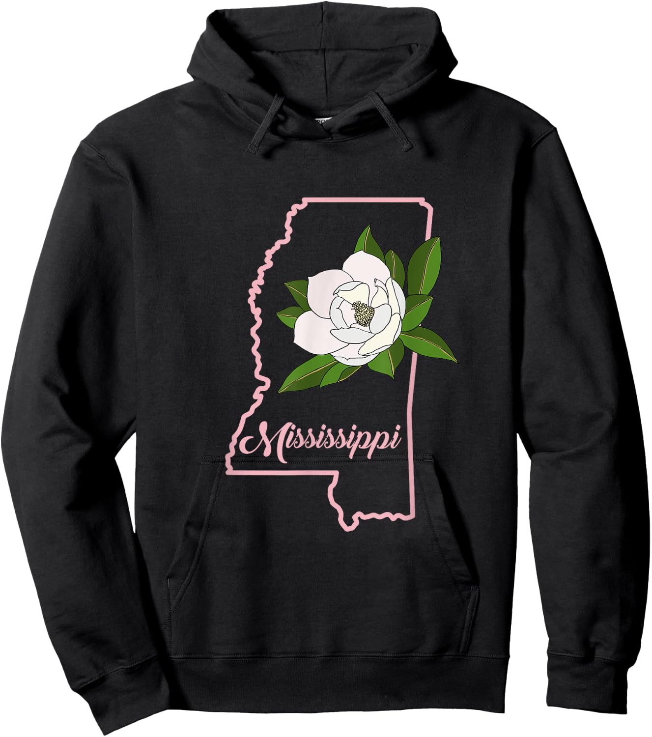 Mississippi Magnolia Flower Hoodie - Hoodie | Black