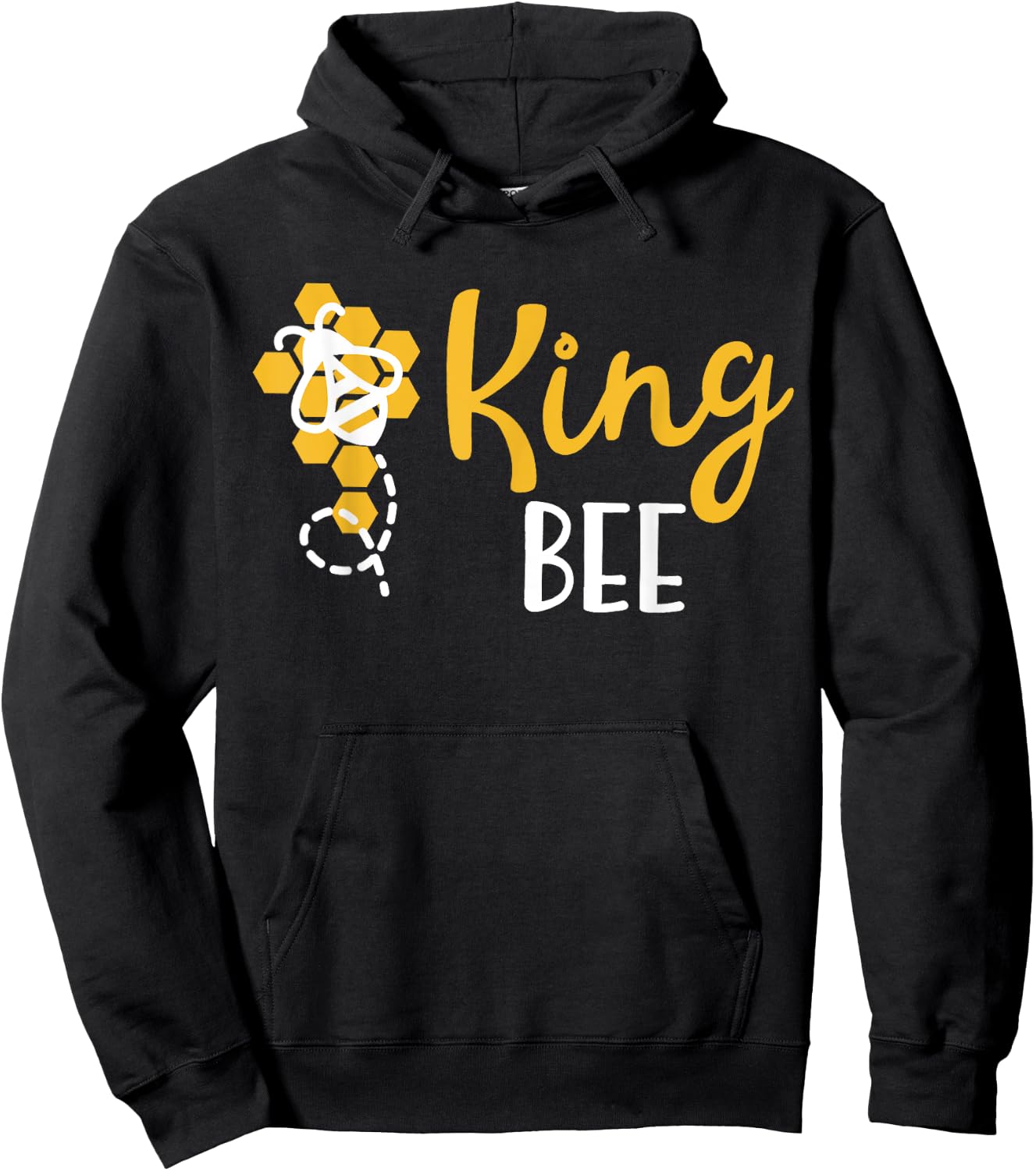 King Bee Family Matching Funny King Bee Hive Hoodie - Hoodie | Black