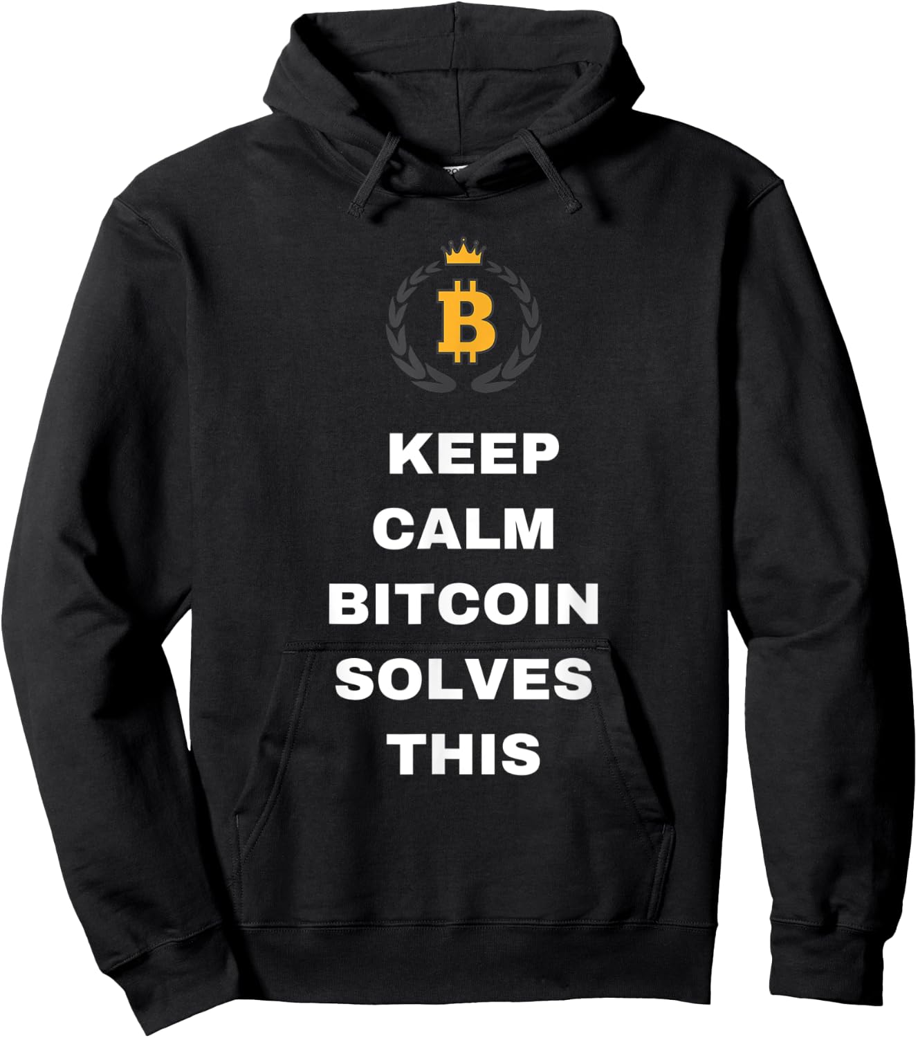 Funny Crypto Apparel Gift Men Women - Bitcoin Solves This Hoodie - Hoodie | Black