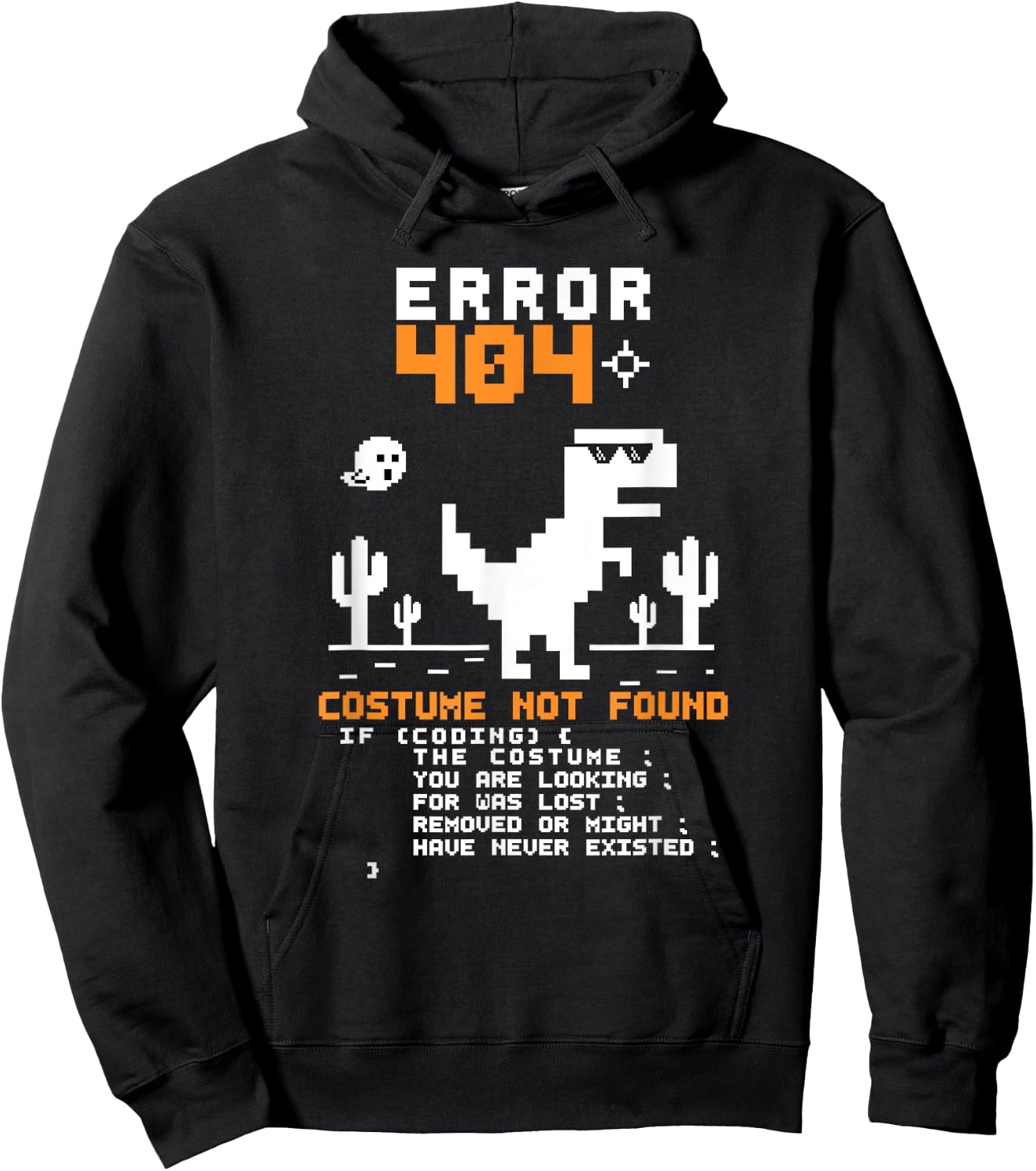 Error 404 Costume Not Found Halloween Coding Programmer Geek Hoodie - Hoodie | Black