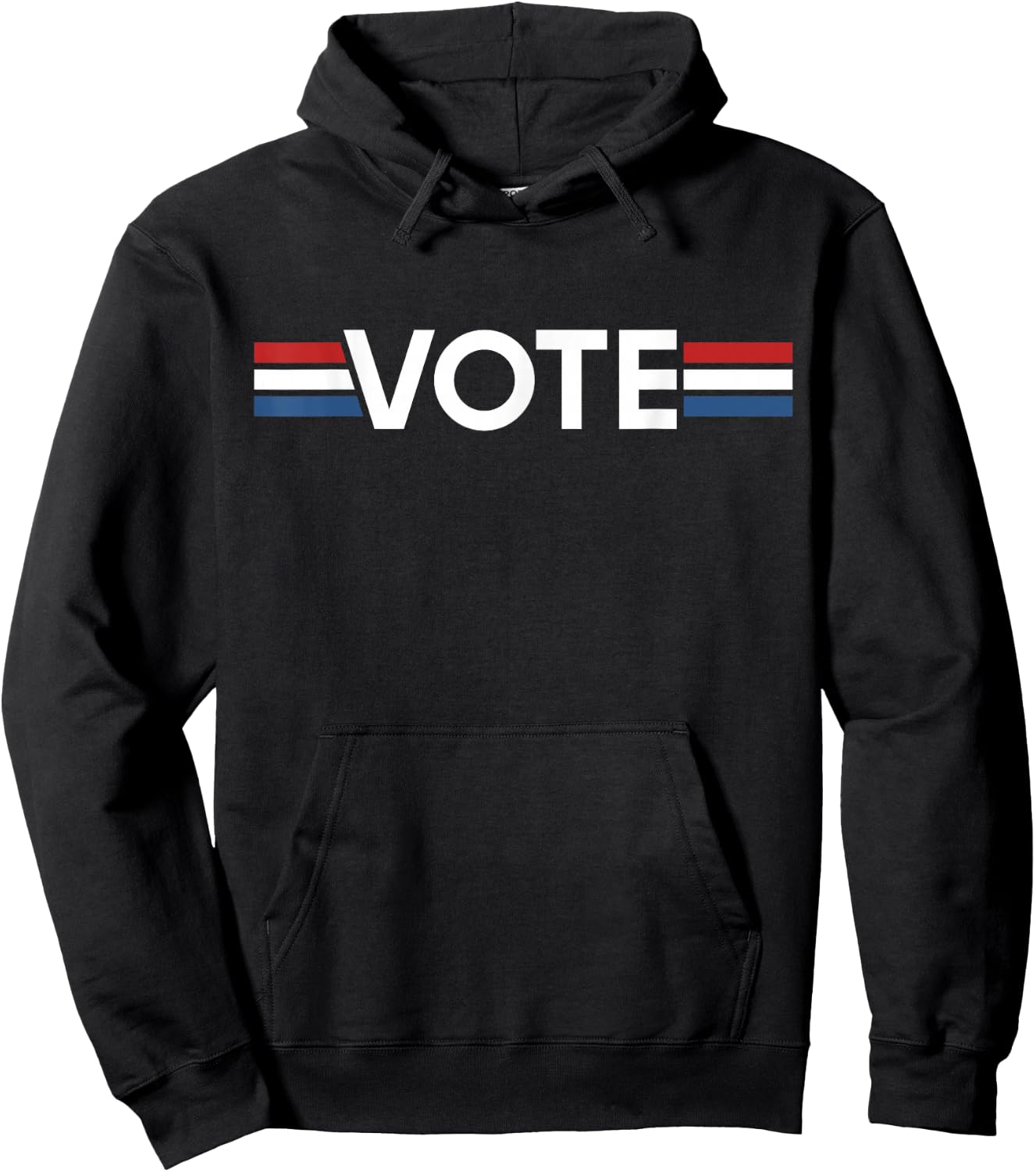 Vote Women Men Trendy Red White Blue 2024 Election Hoodie - Hoodie | Black