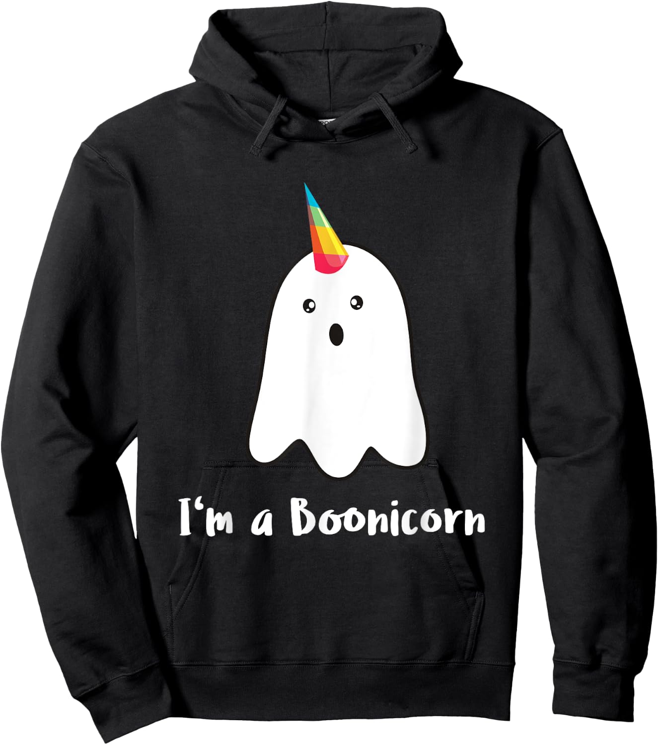 BOOnicorn Boo Ghost Unicorn Halloween Funny Unicorn Hoodie - Hoodie | Black