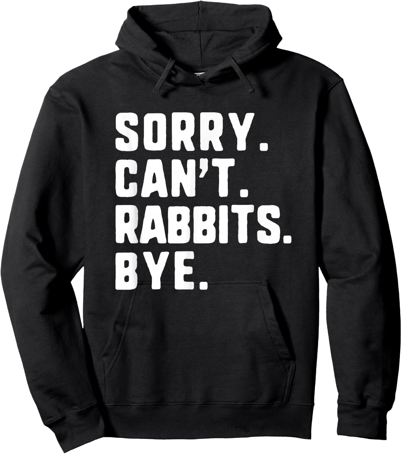 Sorry Can't Rabbits Bye Funny Lover Hoodie - Hoodie | Black