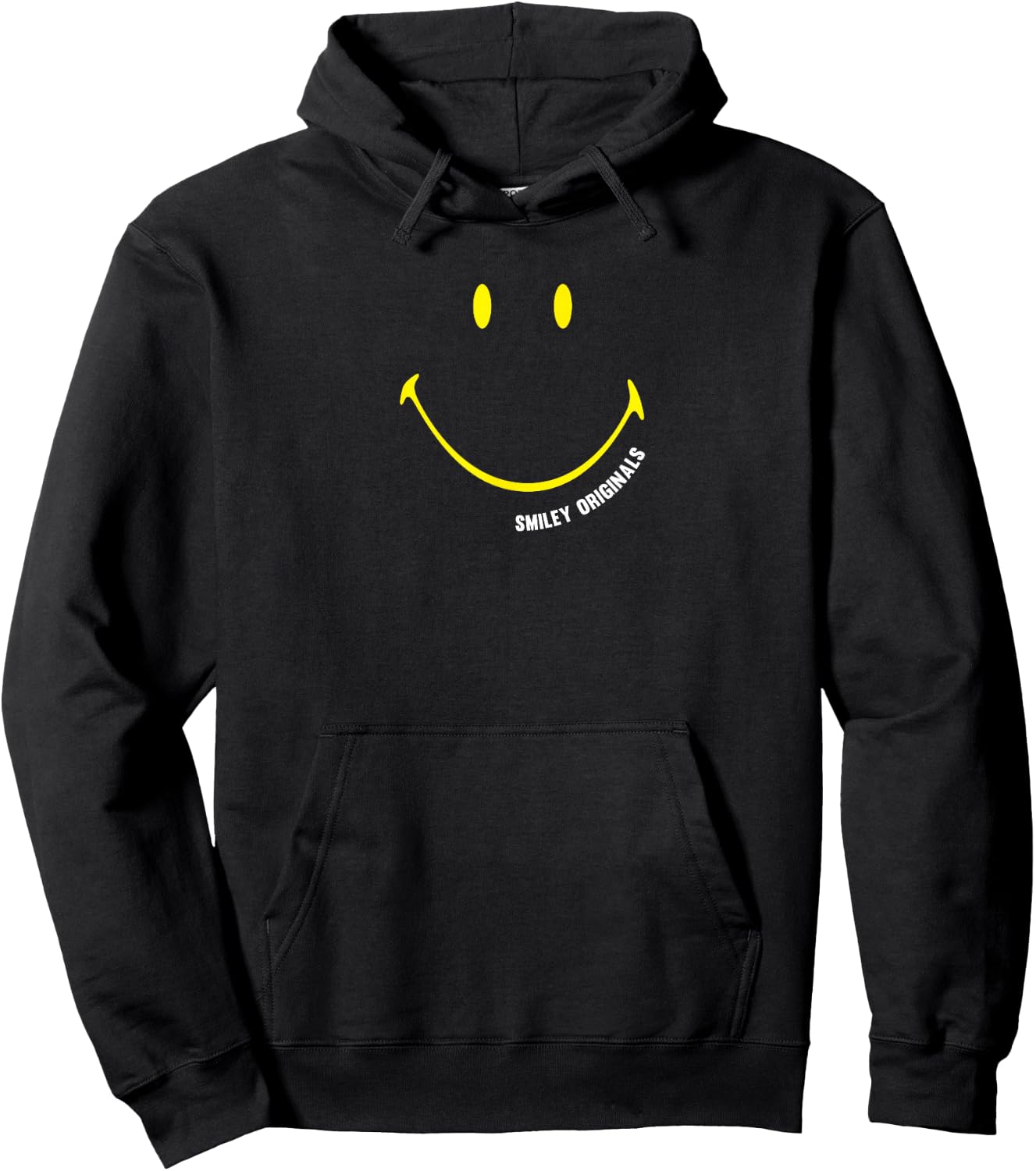Smiley Originals Big Smile Happy Hoodie - Hoodie | Black