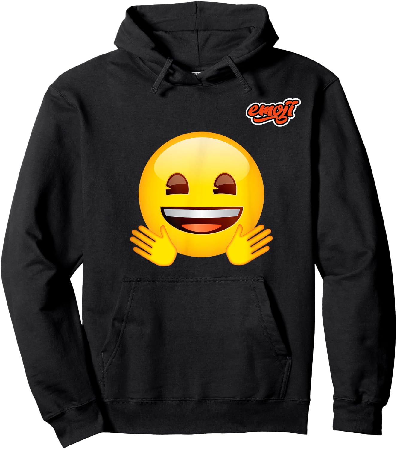 excité visage heureux Brillant Hoodie - Hoodie | Black