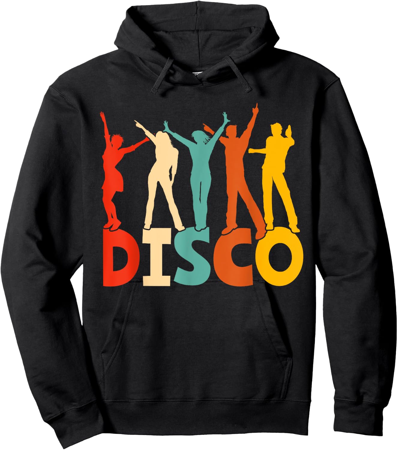 Disco 70s Disco Themed Vintage Dancing Hoodie - Hoodie | Black