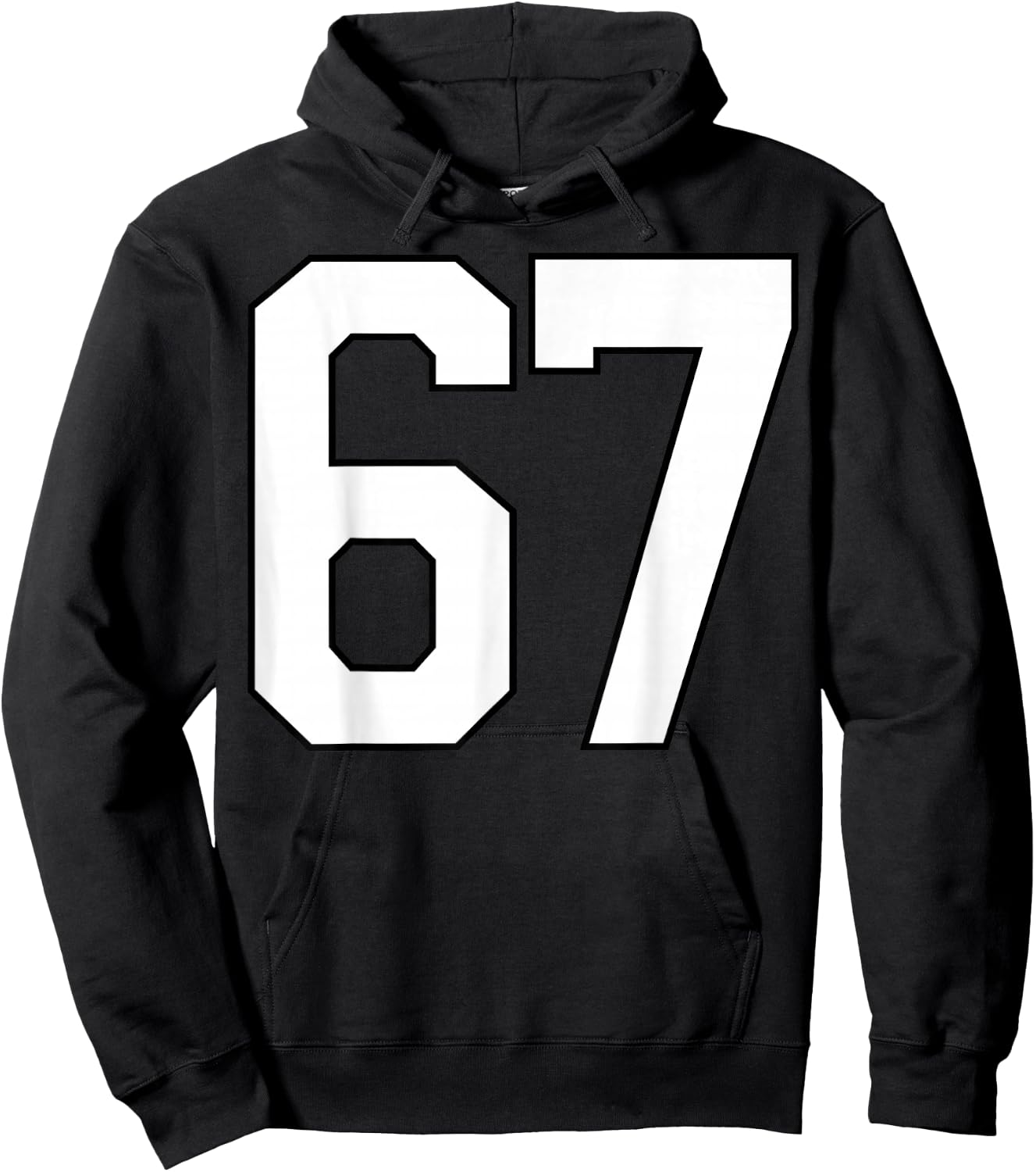 Number 67 Sports Team Hoodie - Hoodie | Black