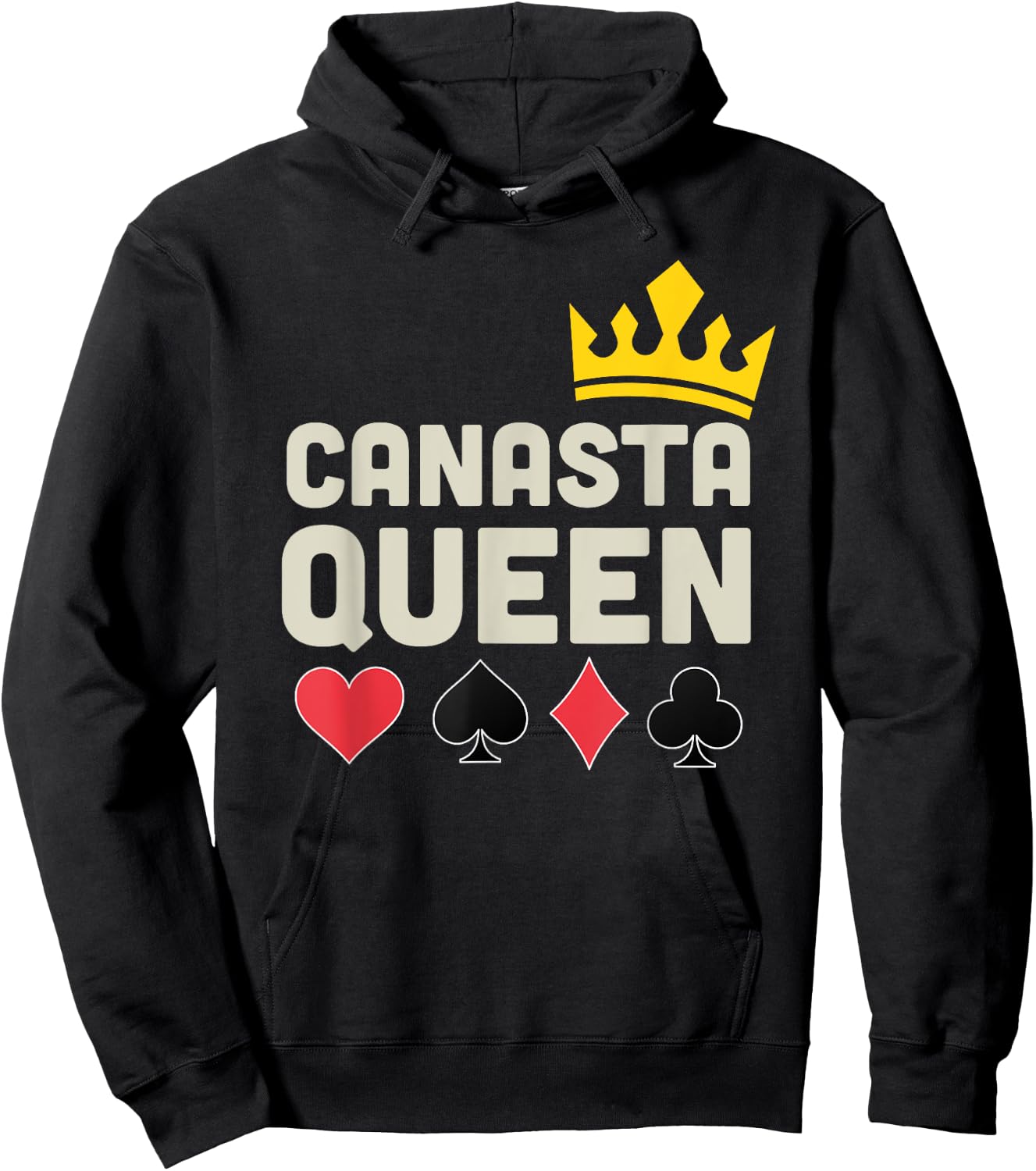 Canasta Queen Lucky Canasta Player Funny Card Game Lover Hoodie - Hoodie | Black