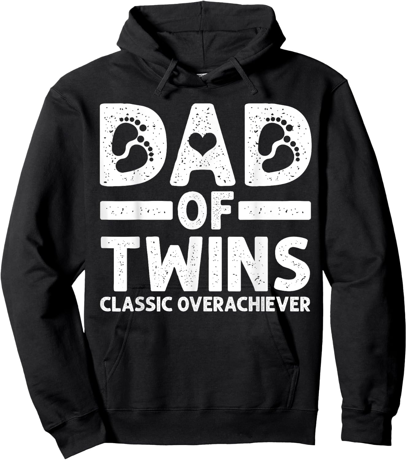 Funny Dad of Twins Classic Overachiever Cool Twin Dad Gift Hoodie - Hoodie | Black