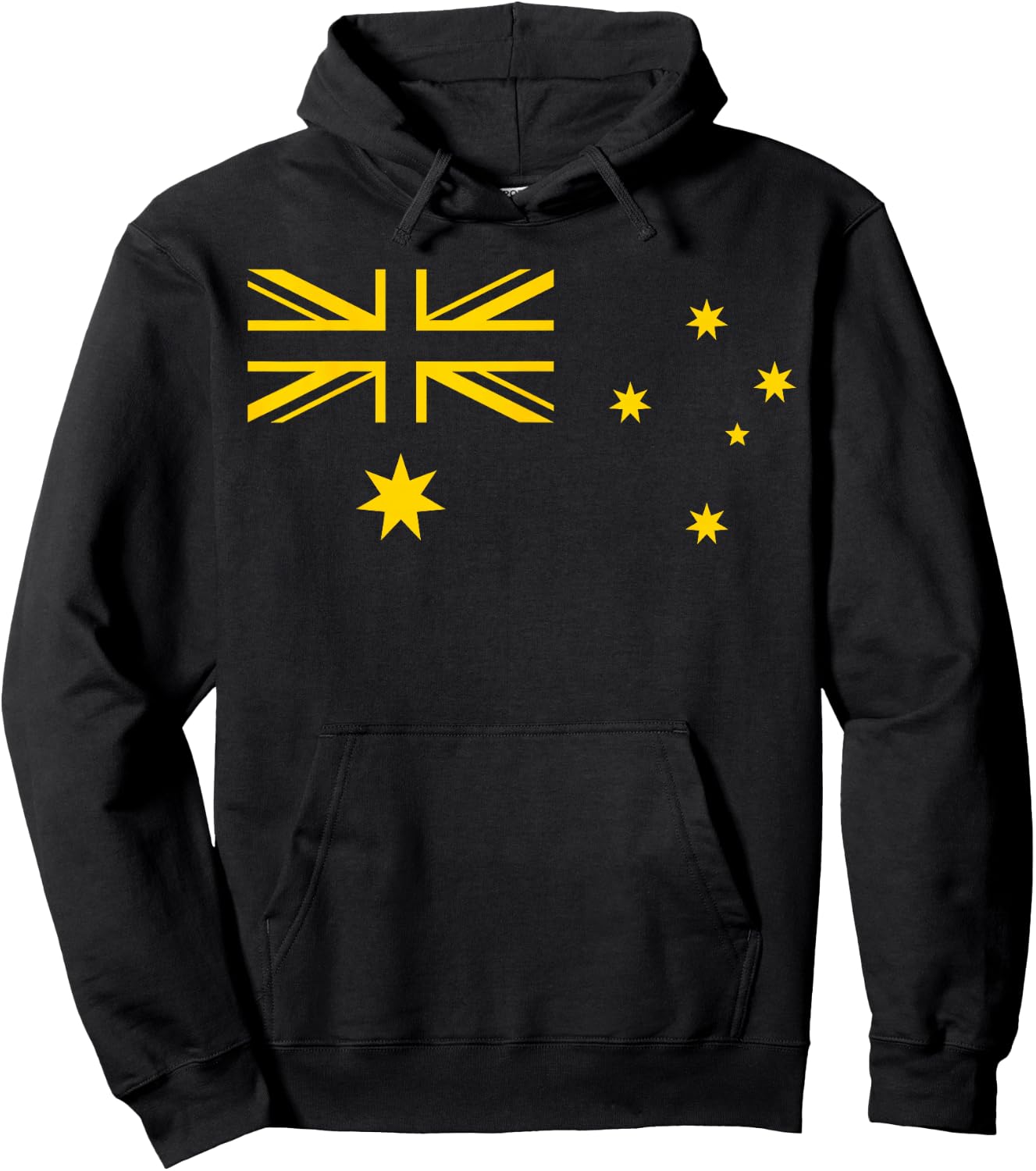 Australia Flag Green and Yellow Sports Athletic Jersey Hoodie - Hoodie | Black