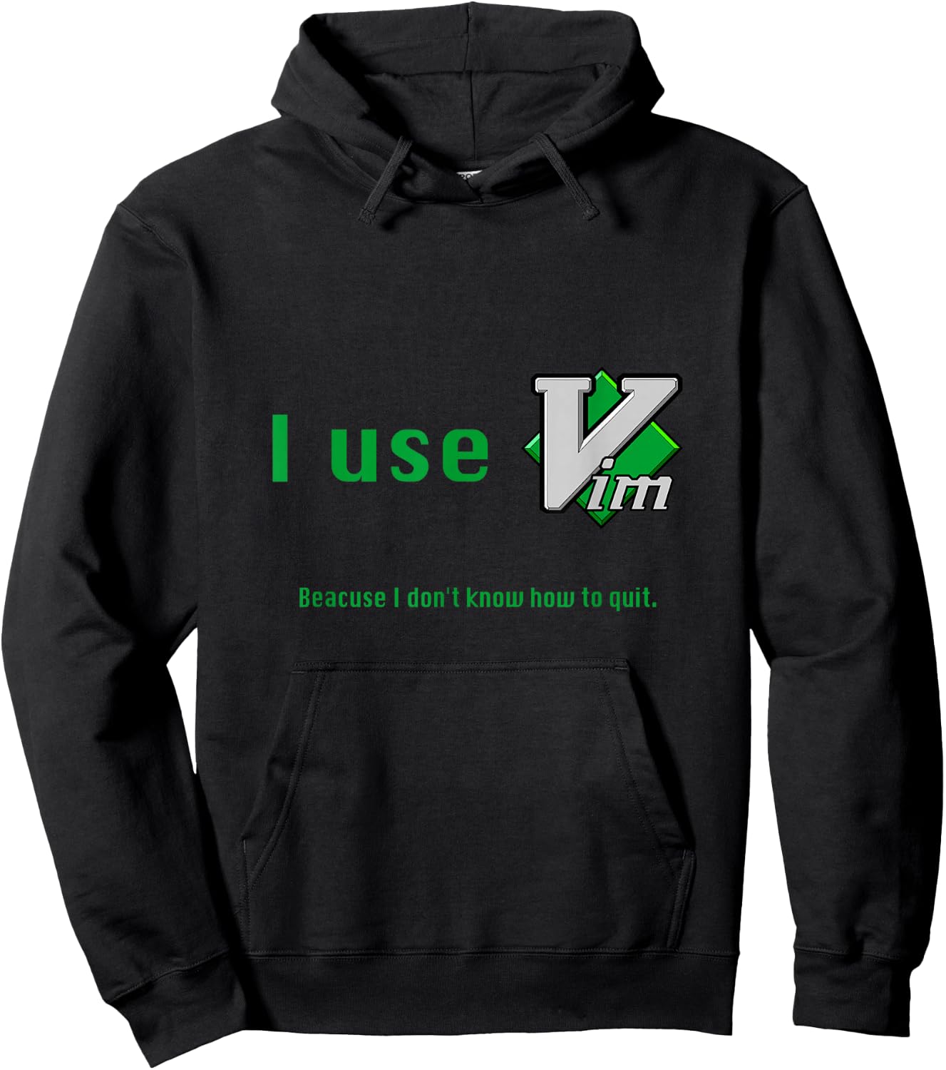 Ich benutze Vim Because I don't know how to quit Hoodie - Hoodie | Black