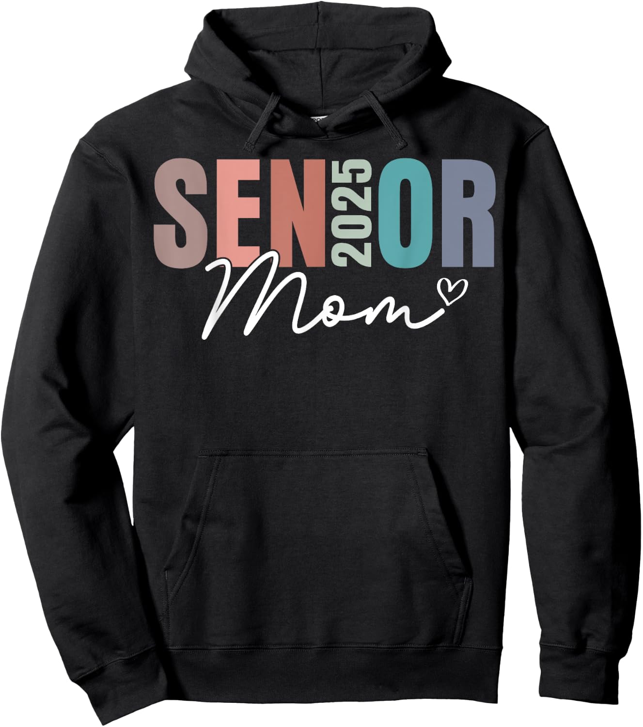 Senior Mom 2025 Class Of 2025 Graduate Hoodie - Hoodie | Black
