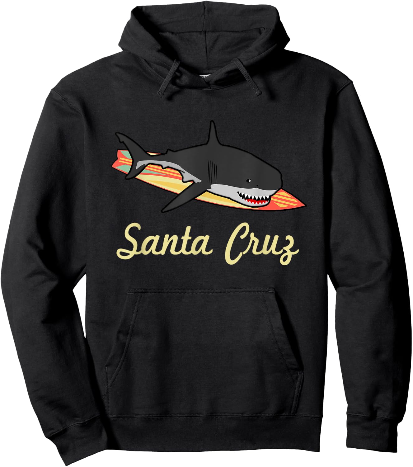 Santa Cruz Beach Souvenir Graphic Surf California Gifts Hoodie - Hoodie | Black