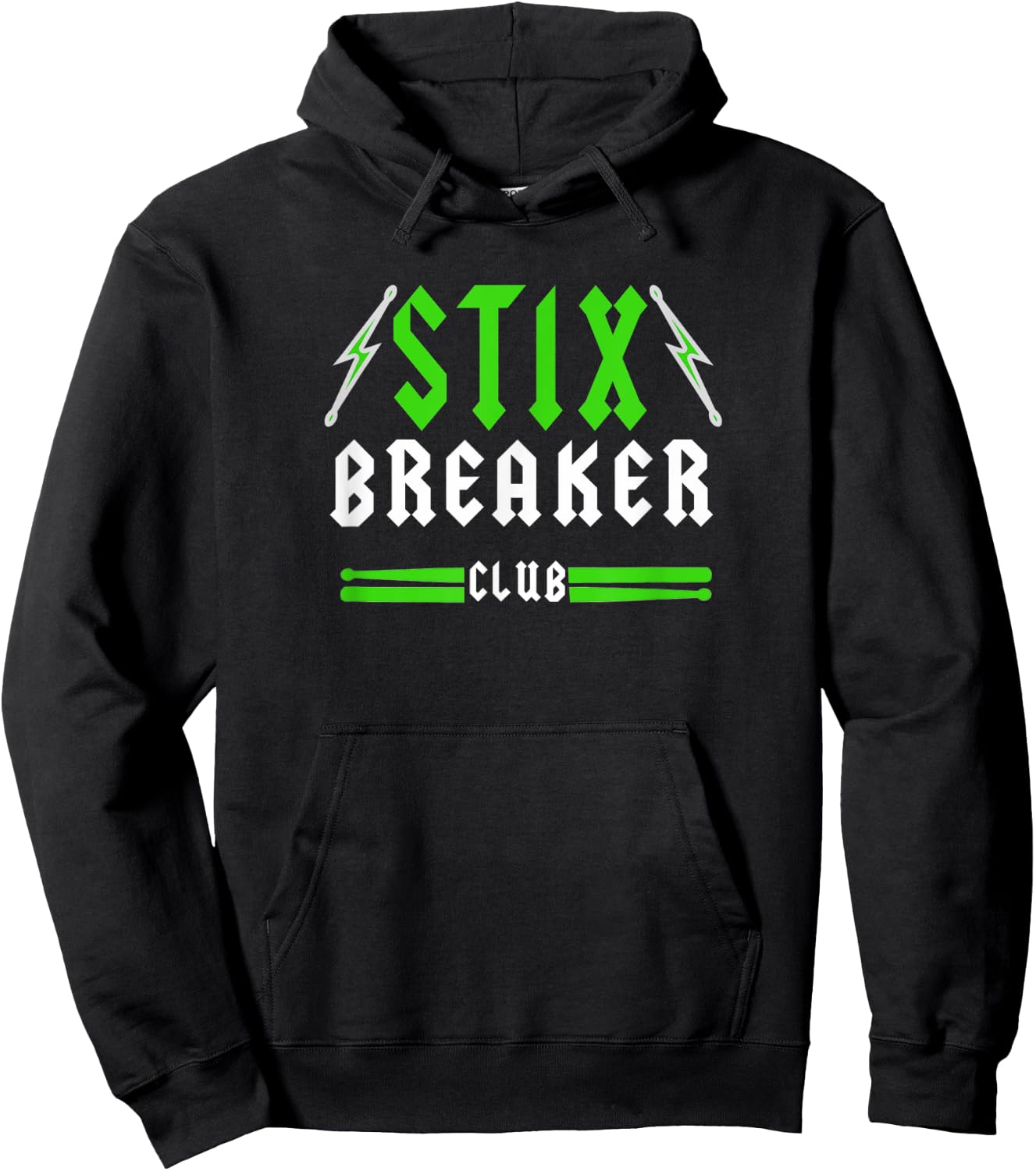 Pound Fitness with Drumsticks Graphic 'Stix Breaker Club' Hoodie - Hoodie | Black
