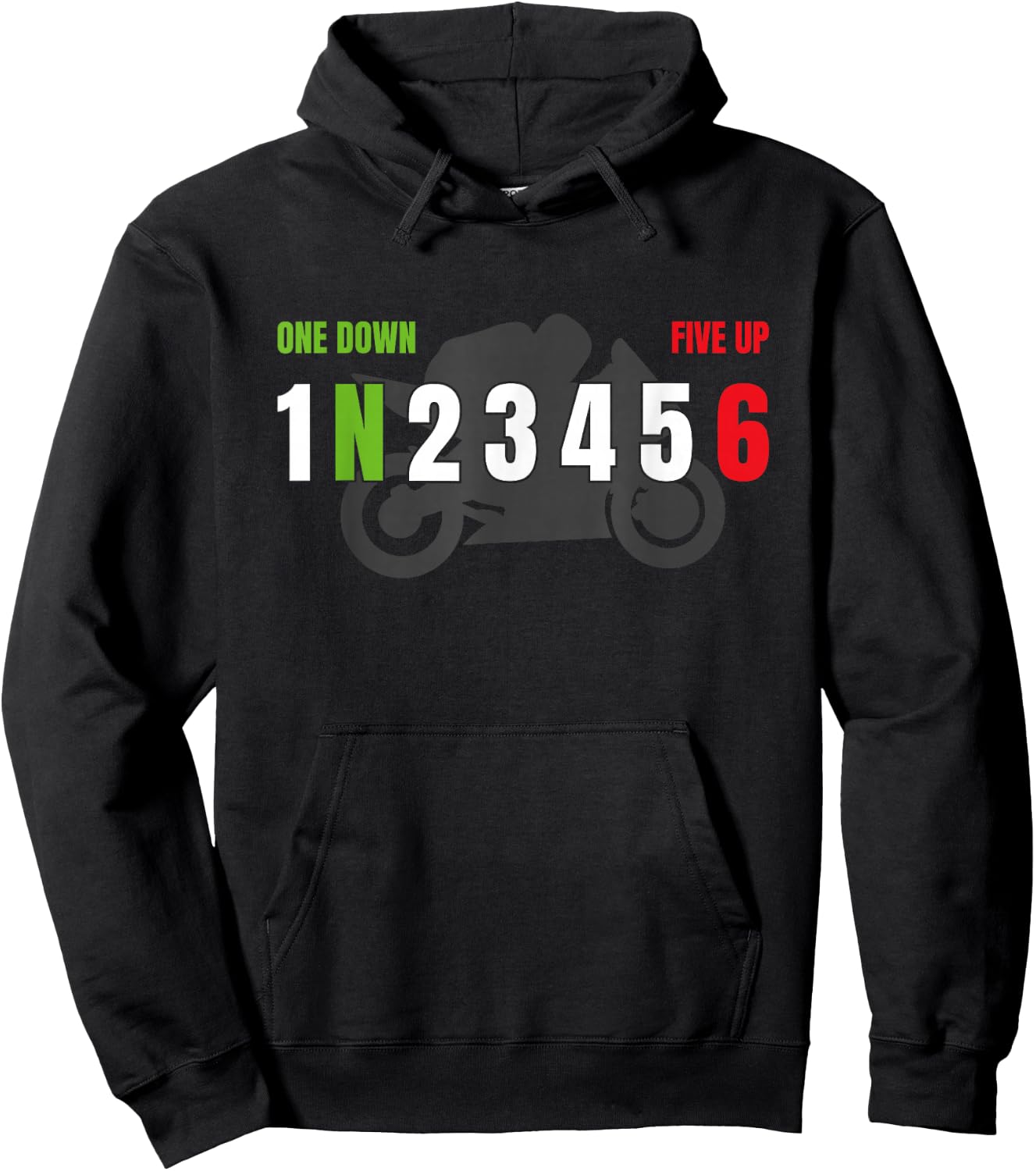 Motorrad Gangschaltung One Down Five Up Biker Racing Hoodie - Hoodie | Black
