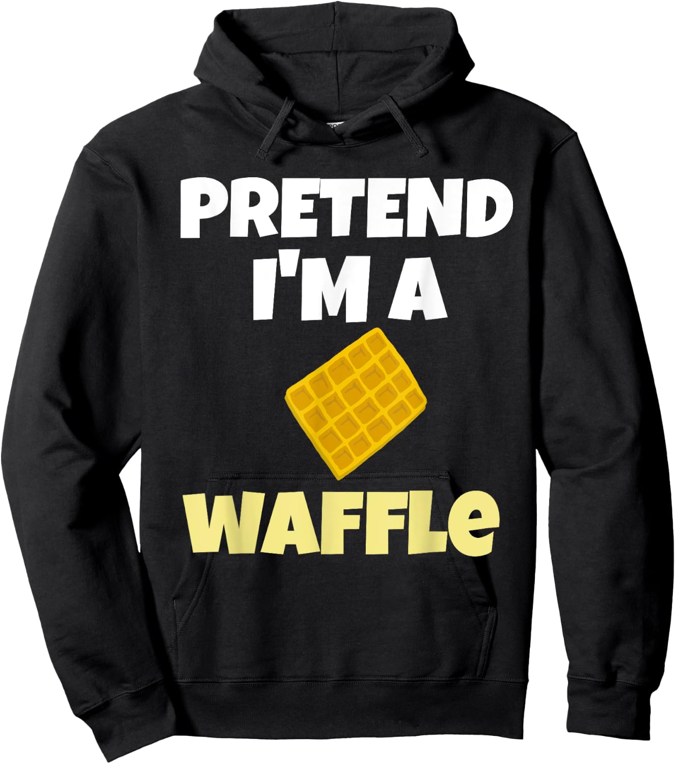 Pretend I'm A Waffle Halloween Costume Hoodie - Hoodie | Black