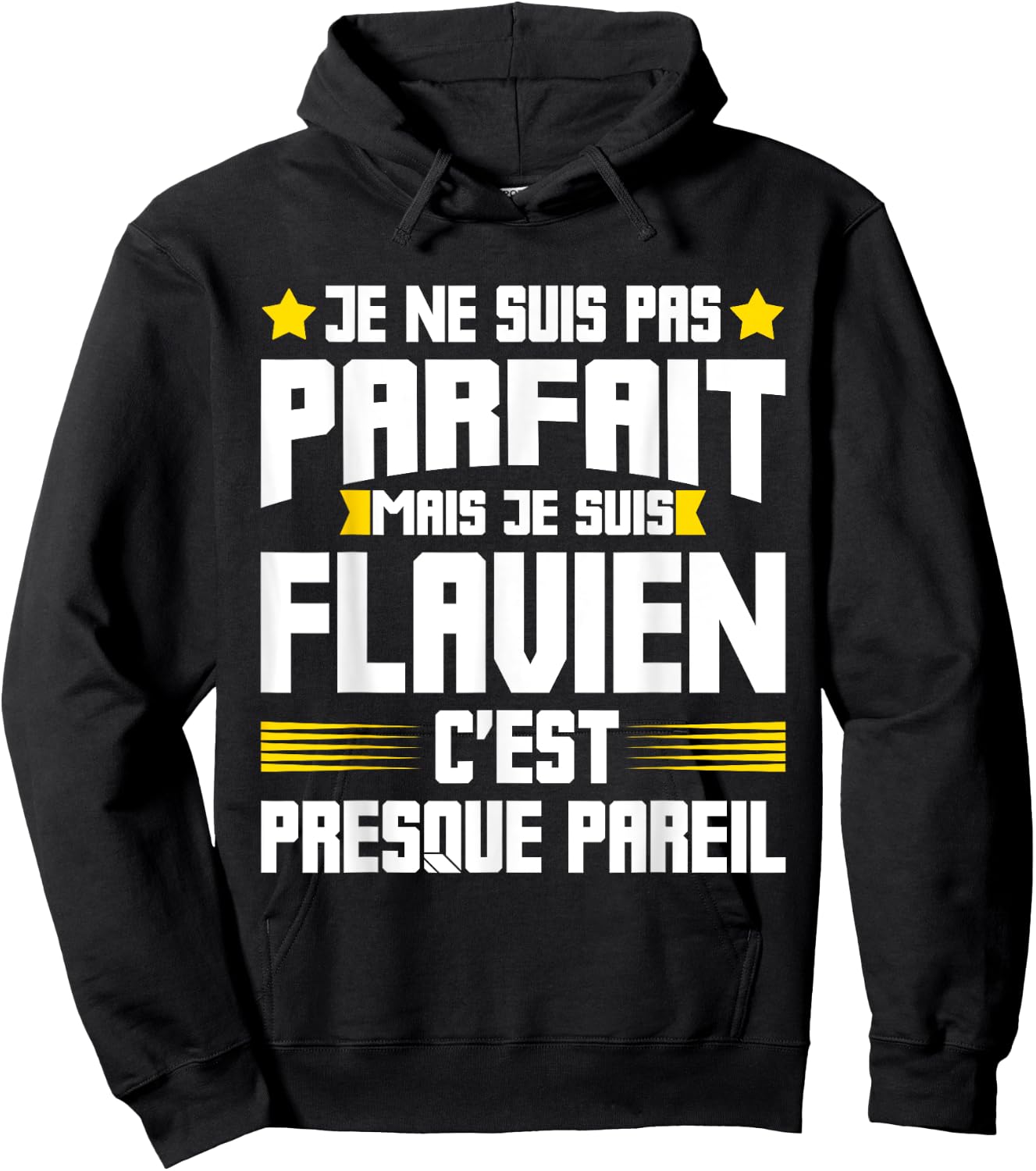 Flavien Parfait | Funny Quote Funny Dad Father First Name , Black, S Hoodie - Hoodie | Black