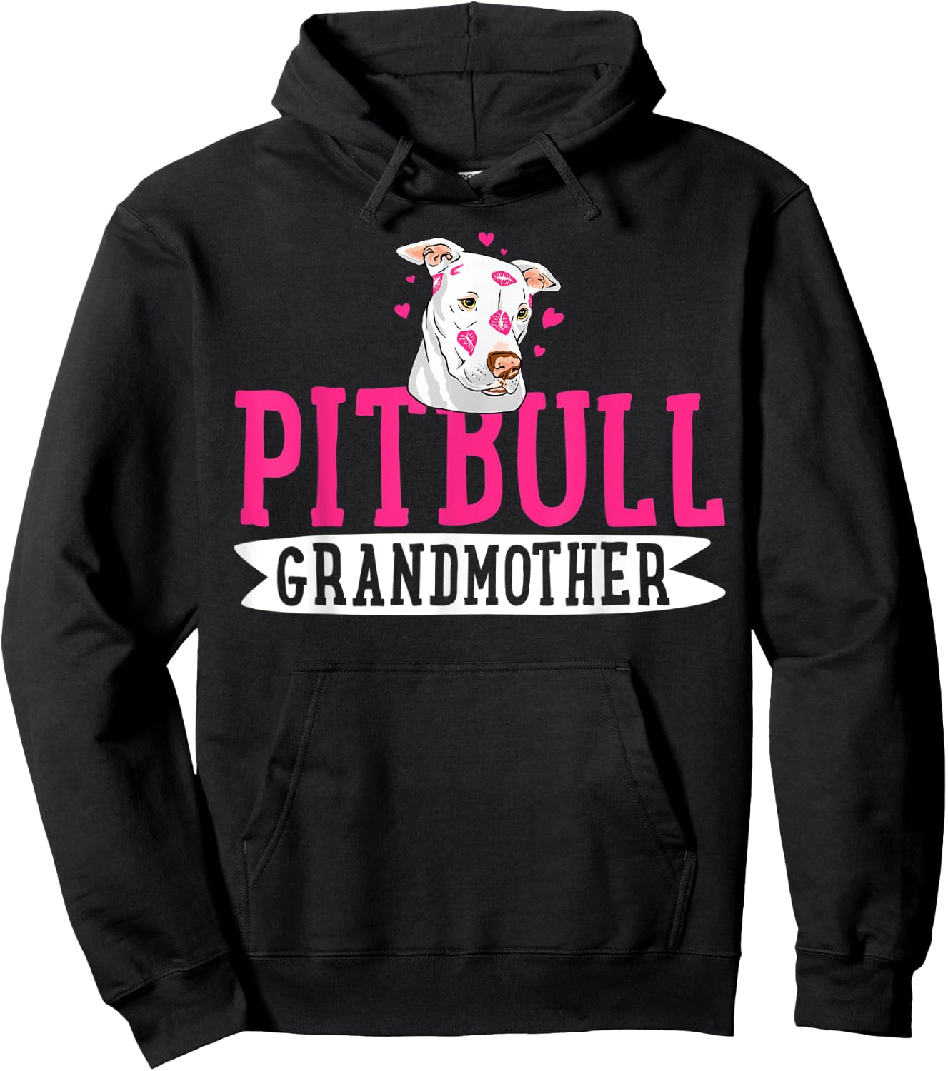 Pitbull Grandmother Pit Bull Terrier Dog Pibble Mother's Day Women Kids Hoodie - Hoodie | Black