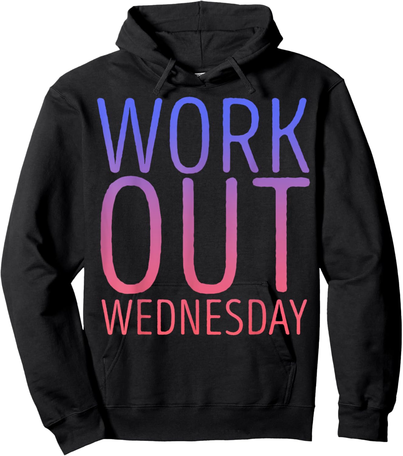 Workout Wednesday Purple Pink Gradient Hoodie - Hoodie | Black