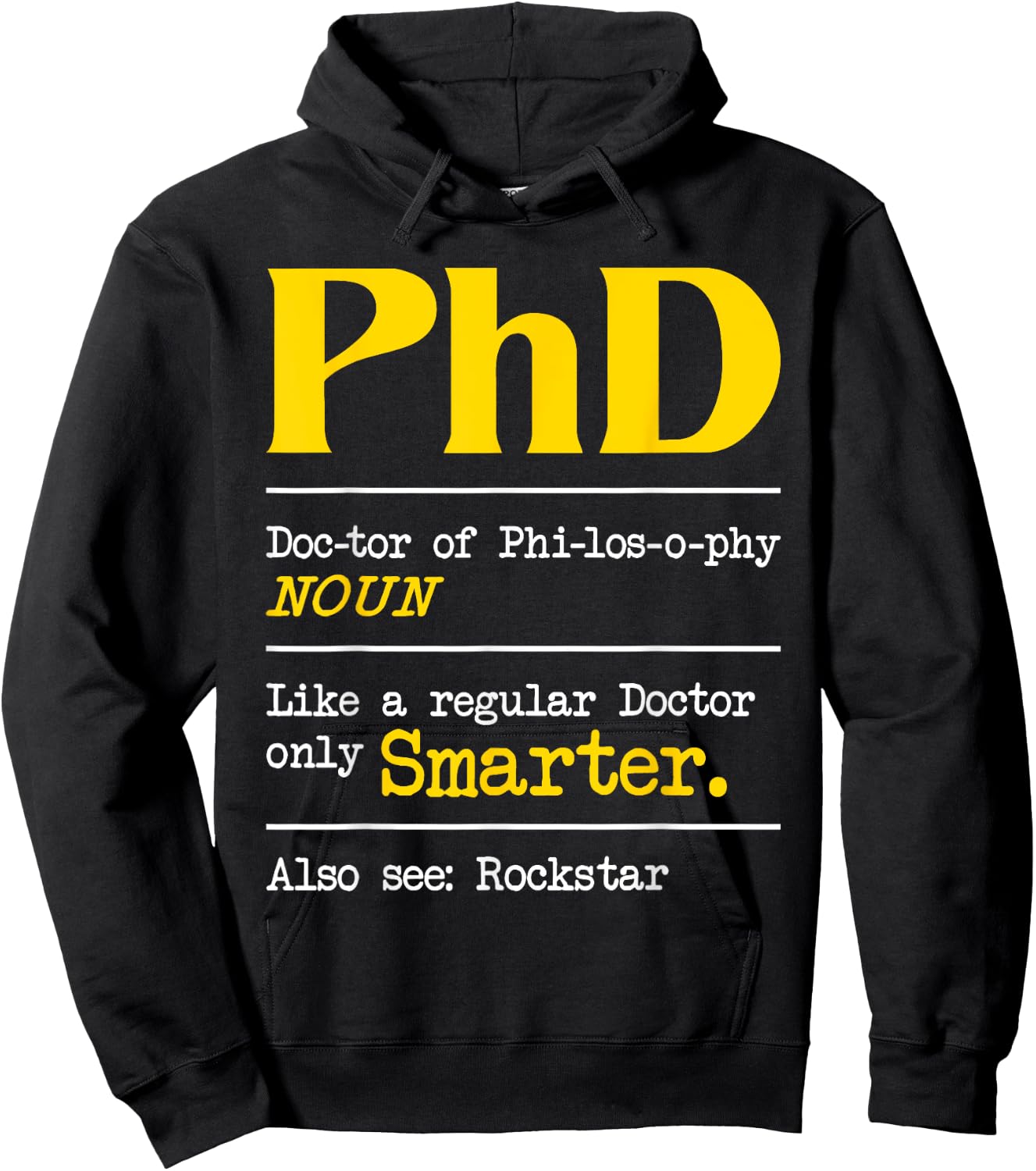 PhD Graduate Ph.D. Graduation Doctorate Degree Definition Hoodie - Hoodie | Black