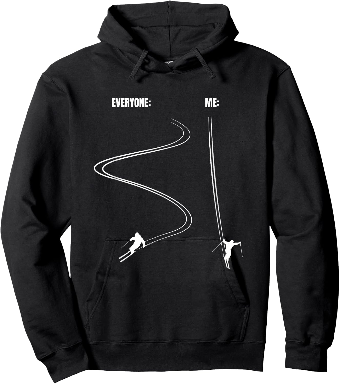 Skier schnell die Piste runter - Funny Saying , black Hoodie - Hoodie | Black