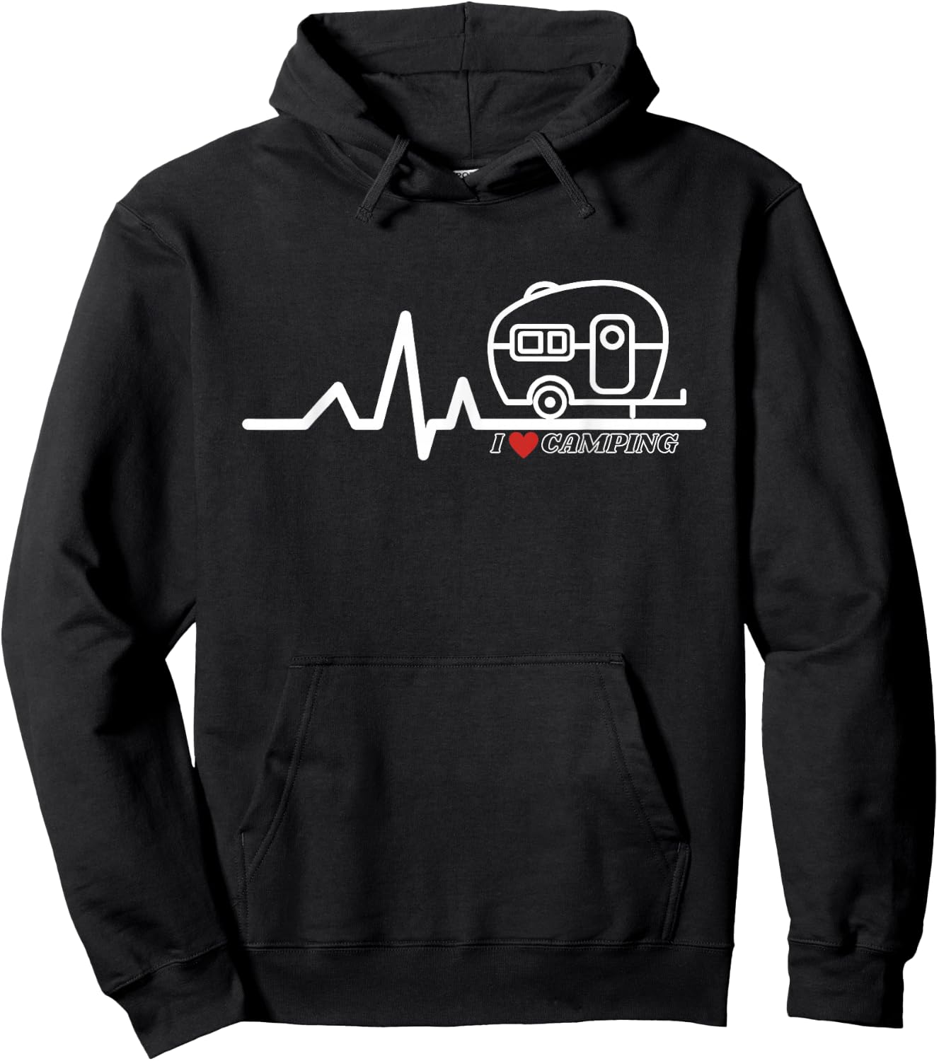 I Love Camping Tent Place Caravan Motif for Holiday , black Hoodie - Hoodie | Black
