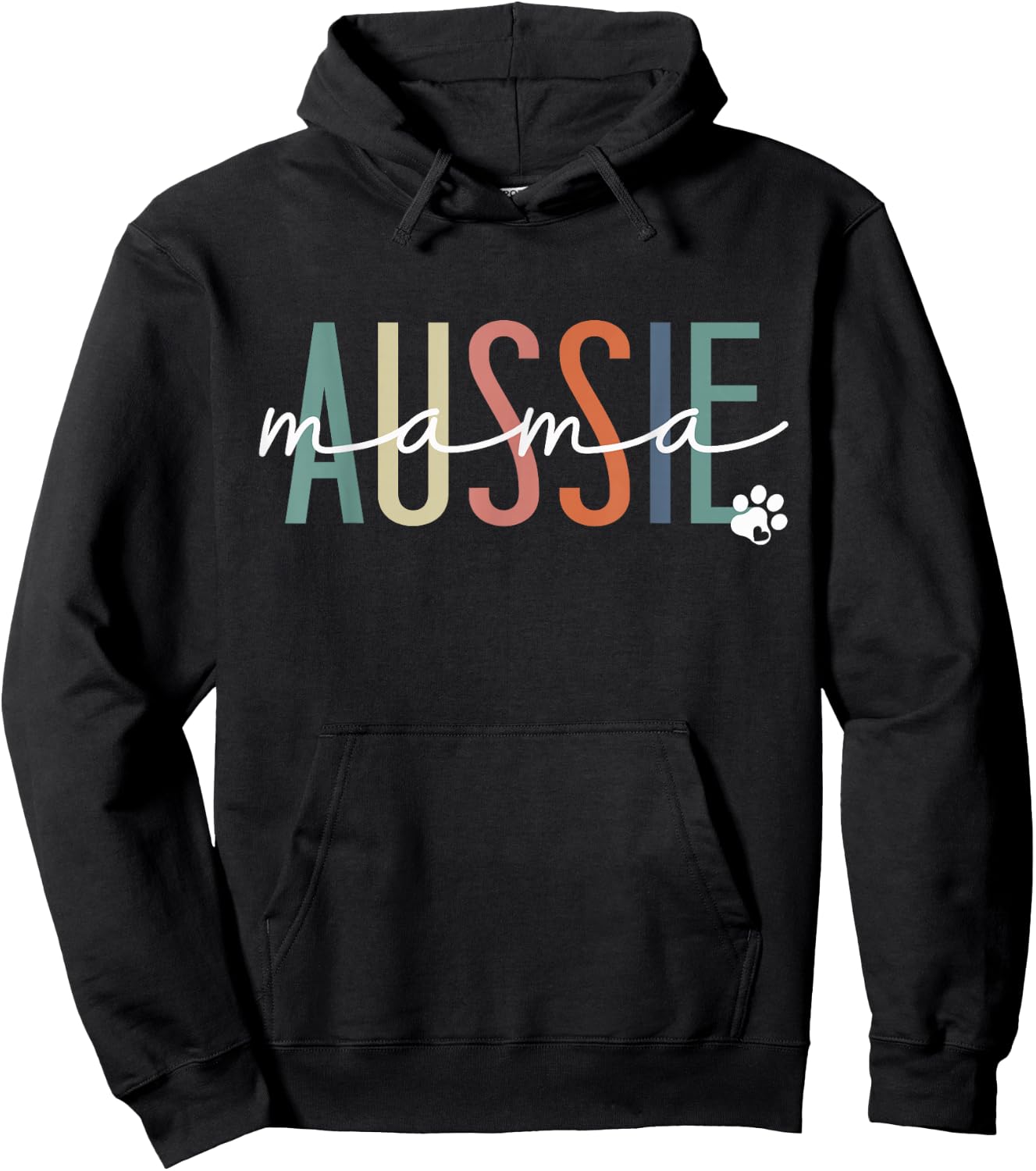 Aussie Mama Australian Shepherd Dog Mom Mother's Day Hoodie - Hoodie | Black